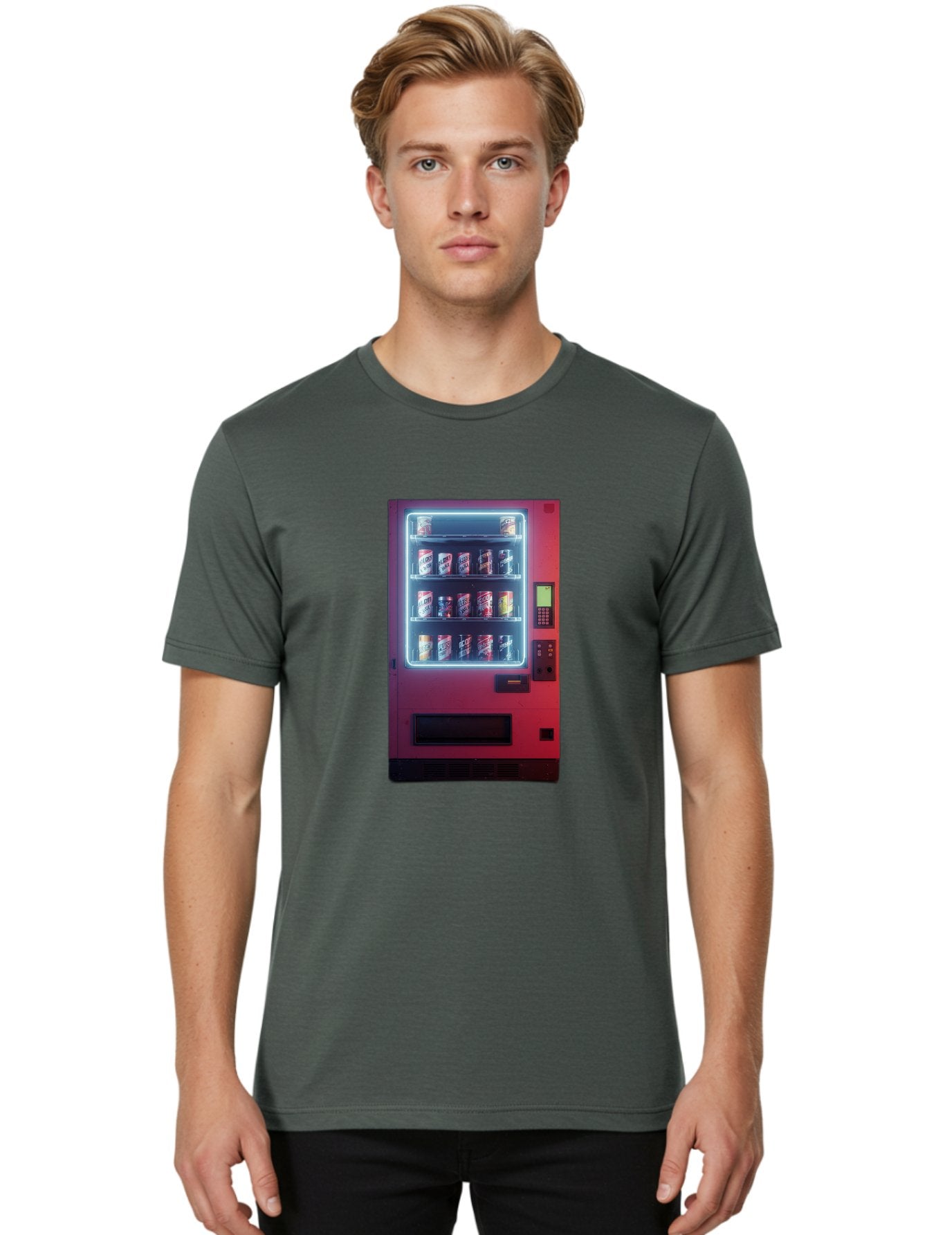 Vending-Machine-4 Men'S Graphic Tee, 100% Cotton, Comfortable Casual Summer Wear, Machine Washable, Vintage Camera, Old Camera, Antique Camera, Black Camera, Classic Photography, Photography Equipment, Nostalgic Device, Film Camera, Camera Art Bal562 27