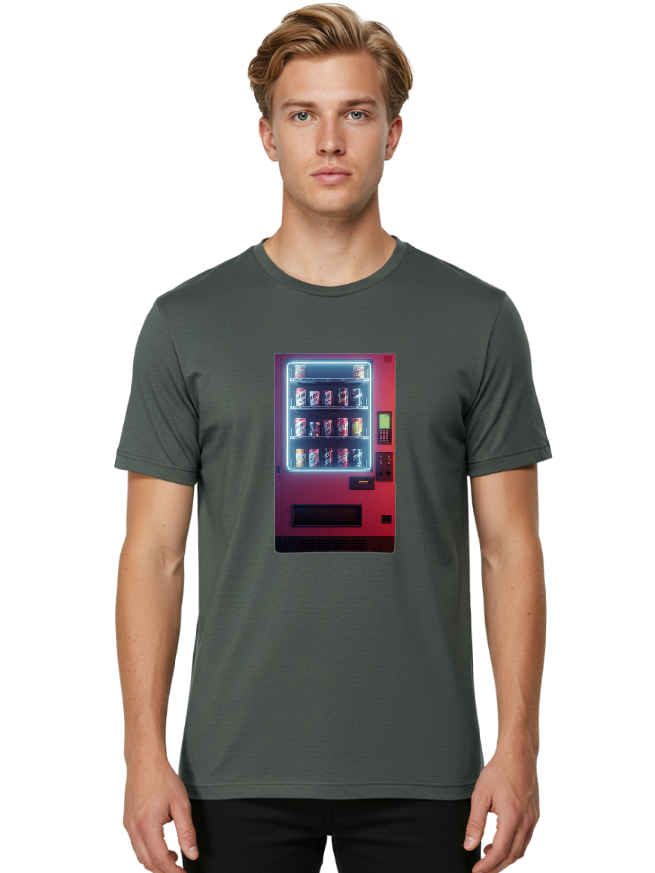 Vending-Machine-4 Men'S Graphic Tee, 100% Cotton, Comfortable Casual Summer Wear, Machine Washable, Vintage Camera, Old Camera, Antique Camera, Black Camera, Classic Photography, Photography Equipment, Nostalgic Device, Film Camera, Camera Art Bal562 19