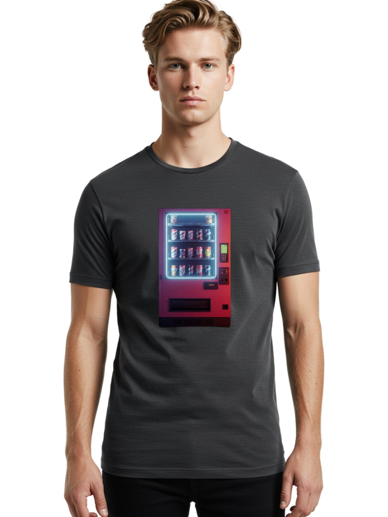 Vending-Machine-4 Men'S Graphic Tee, 100% Cotton, Comfortable Casual Summer Wear, Machine Washable, Vintage Camera, Old Camera, Antique Camera, Black Camera, Classic Photography, Photography Equipment, Nostalgic Device, Film Camera, Camera Art Bal562 28