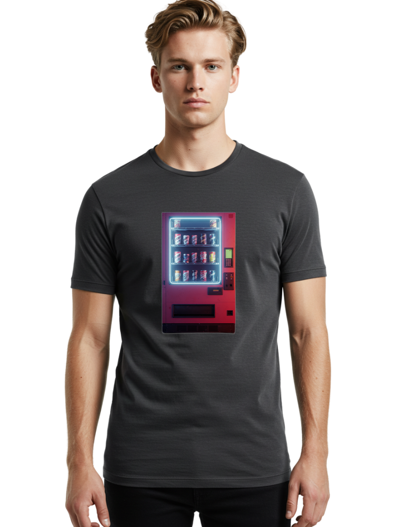 Vending-Machine-4 Men'S Graphic Tee, 100% Cotton, Comfortable Casual Summer Wear, Machine Washable, Vintage Camera, Old Camera, Antique Camera, Black Camera, Classic Photography, Photography Equipment, Nostalgic Device, Film Camera, Camera Art Bal562 18