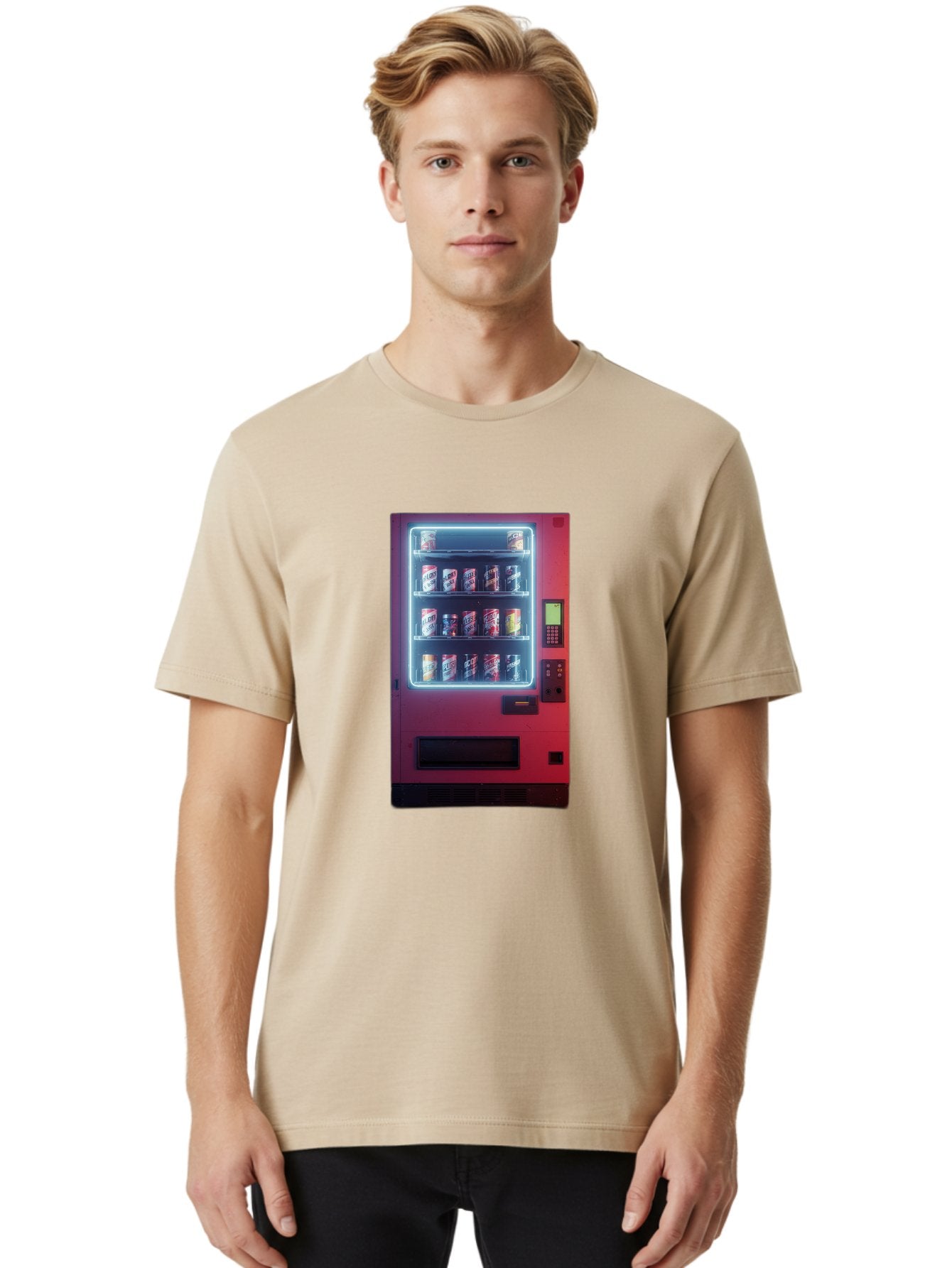 Vending-Machine-4 Men'S Graphic Tee, 100% Cotton, Comfortable Casual Summer Wear, Machine Washable, Vintage Camera, Old Camera, Antique Camera, Black Camera, Classic Photography, Photography Equipment, Nostalgic Device, Film Camera, Camera Art Bal562 19