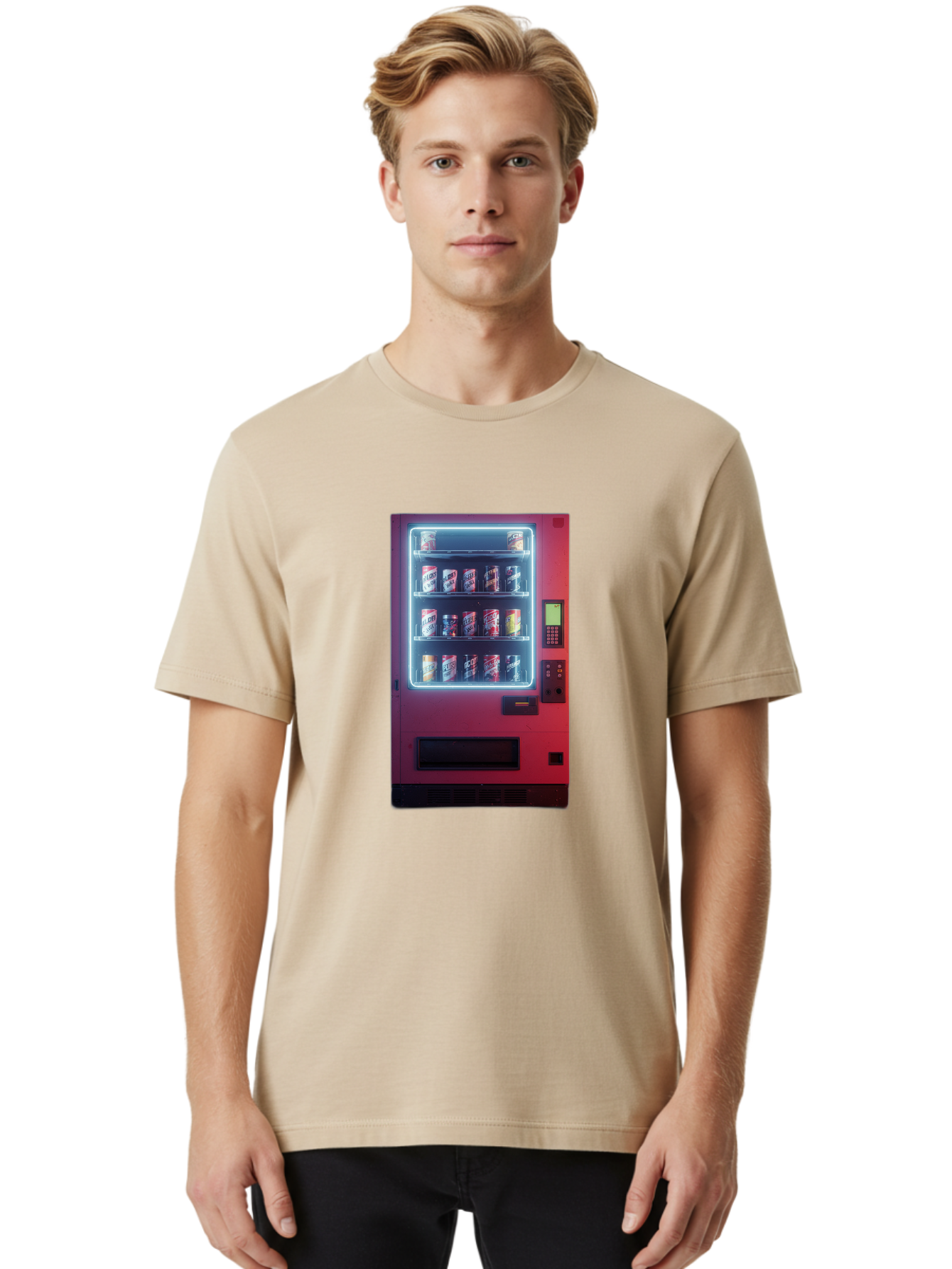 Vending-Machine-4 Men'S Graphic Tee, 100% Cotton, Comfortable Casual Summer Wear, Machine Washable, Vintage Camera, Old Camera, Antique Camera, Black Camera, Classic Photography, Photography Equipment, Nostalgic Device, Film Camera, Camera Art Bal562 26