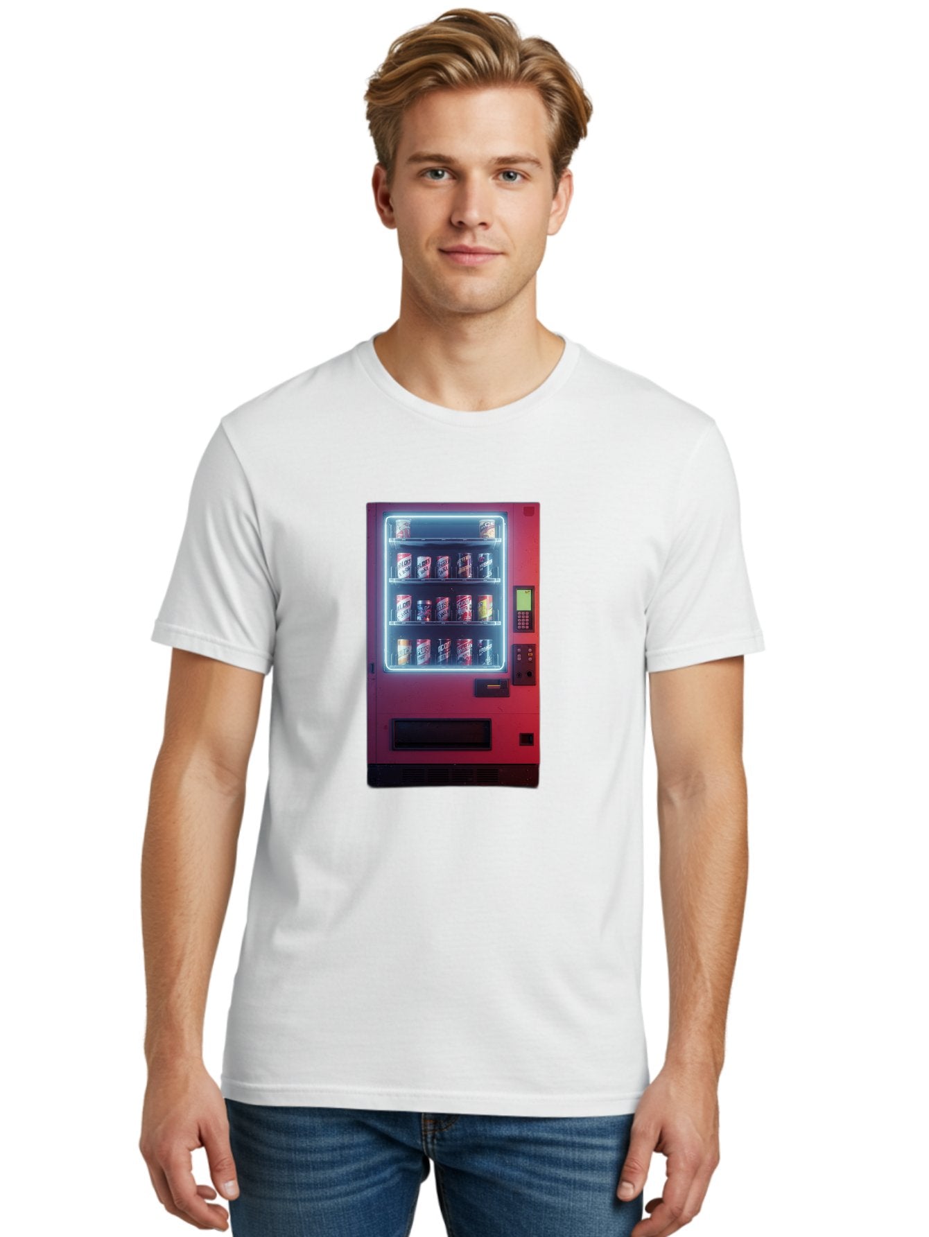 Vending-Machine-4 Men'S Graphic Tee, 100% Cotton, Comfortable Casual Summer Wear, Machine Washable, Vintage Camera, Old Camera, Antique Camera, Black Camera, Classic Photography, Photography Equipment, Nostalgic Device, Film Camera, Camera Art Bal562 16