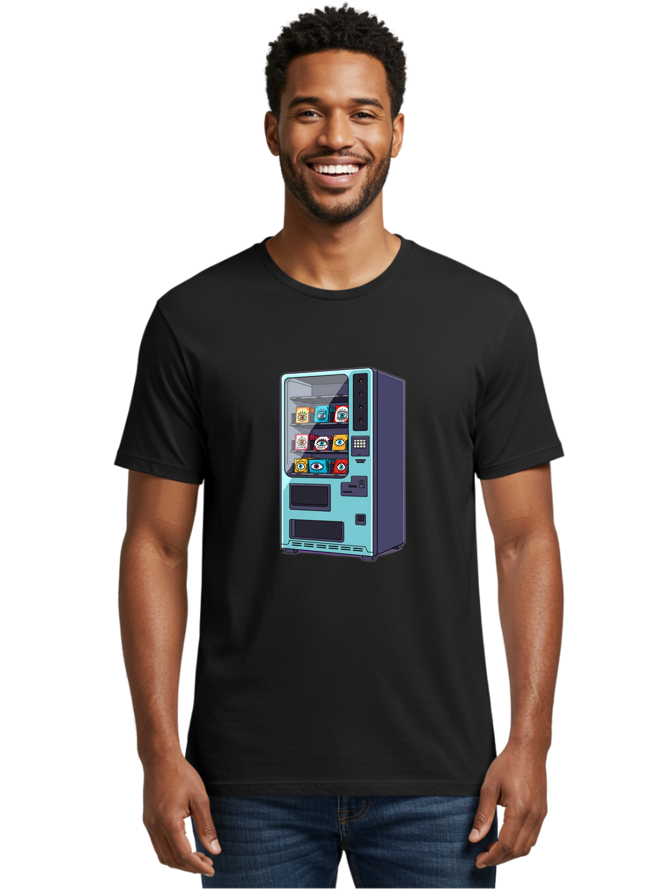 Vending-Machine-5 Men'S Graphic Tee, 100% Cotton, Comfortable Casual Summer Wear, Machine Washable, Vintage Camera, Old Camera, Antique Camera, Black Camera, Classic Photography, Photography Equipment, Nostalgic Device, Film Camera, Camera Art Bal563 22