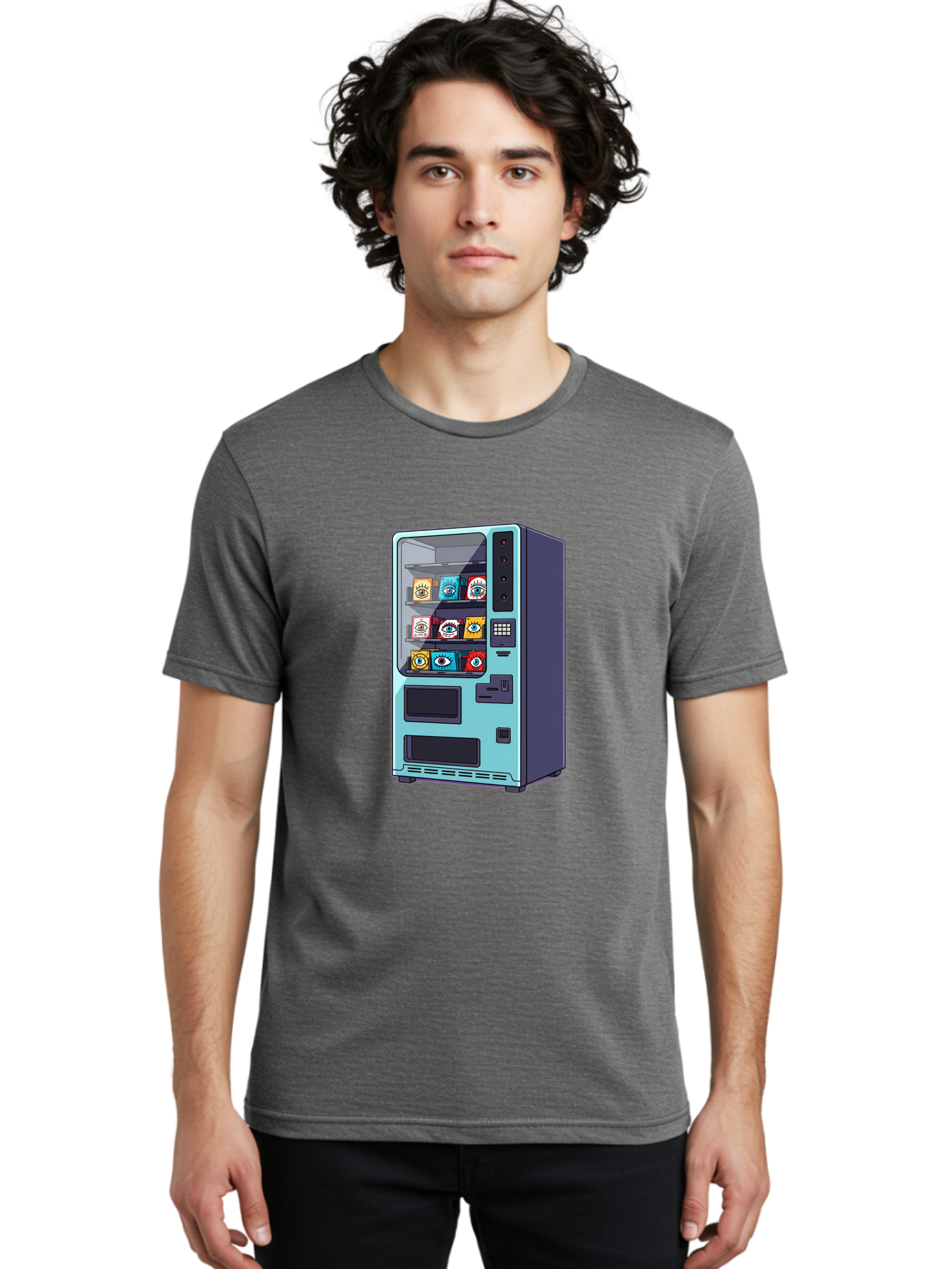 Vending-Machine-5 Men'S Graphic Tee, 100% Cotton, Comfortable Casual Summer Wear, Machine Washable, Vintage Camera, Old Camera, Antique Camera, Black Camera, Classic Photography, Photography Equipment, Nostalgic Device, Film Camera, Camera Art Bal563 18
