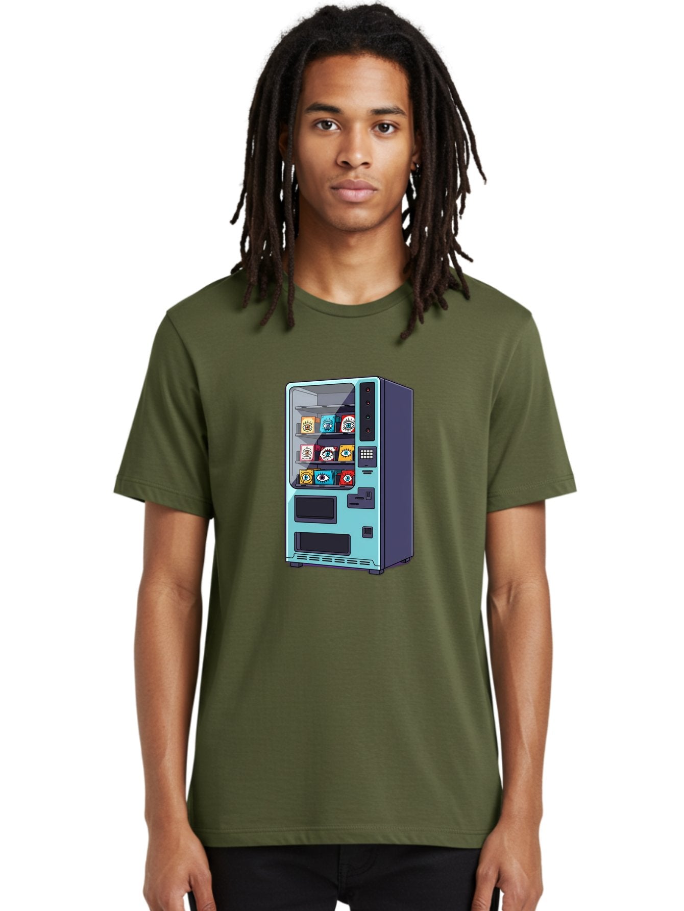 Vending-Machine-5 Men'S Graphic Tee, 100% Cotton, Comfortable Casual Summer Wear, Machine Washable, Vintage Camera, Old Camera, Antique Camera, Black Camera, Classic Photography, Photography Equipment, Nostalgic Device, Film Camera, Camera Art Bal563 21