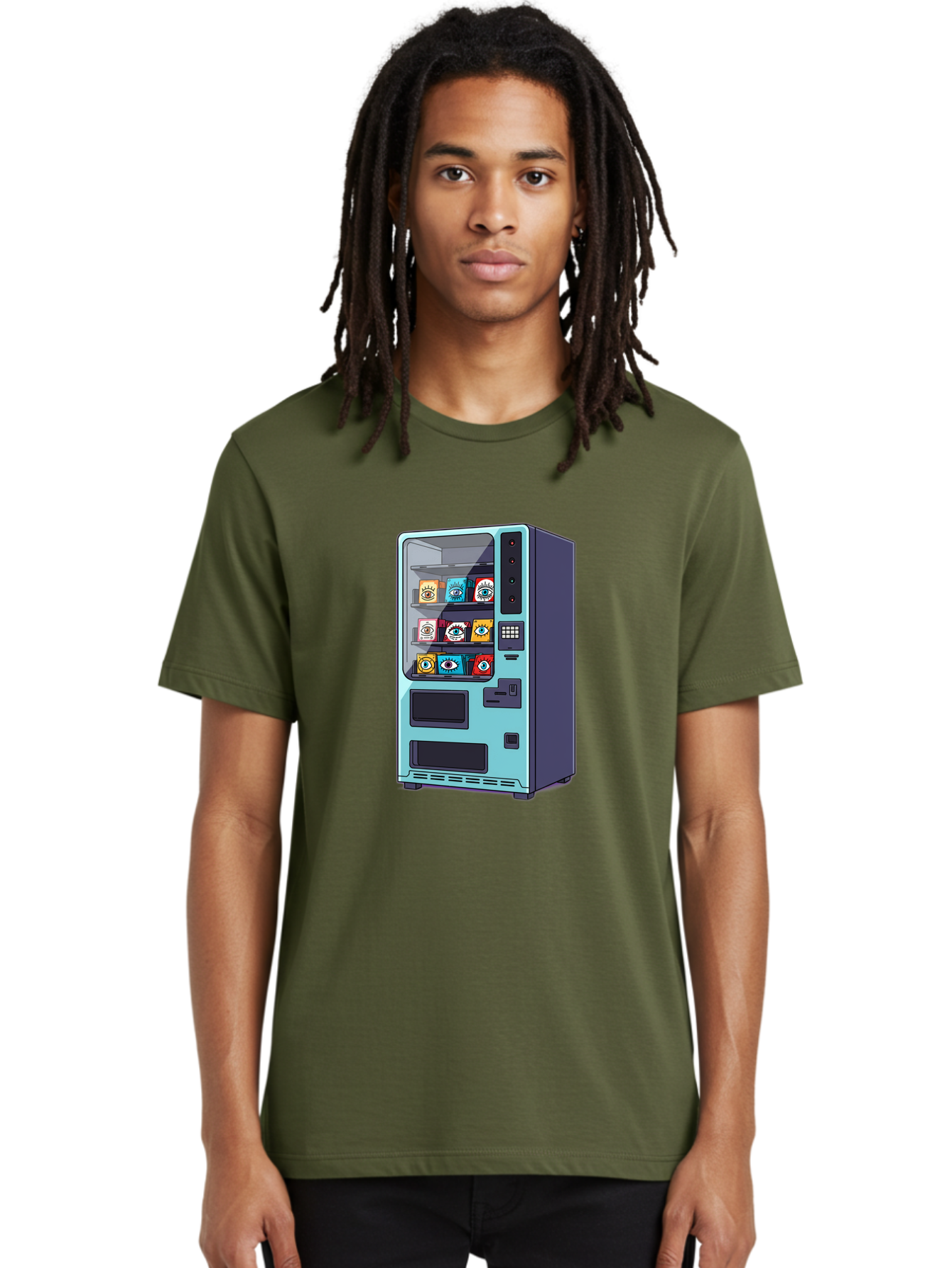 Vending-Machine-5 Men'S Graphic Tee, 100% Cotton, Comfortable Casual Summer Wear, Machine Washable, Vintage Camera, Old Camera, Antique Camera, Black Camera, Classic Photography, Photography Equipment, Nostalgic Device, Film Camera, Camera Art Bal563 25