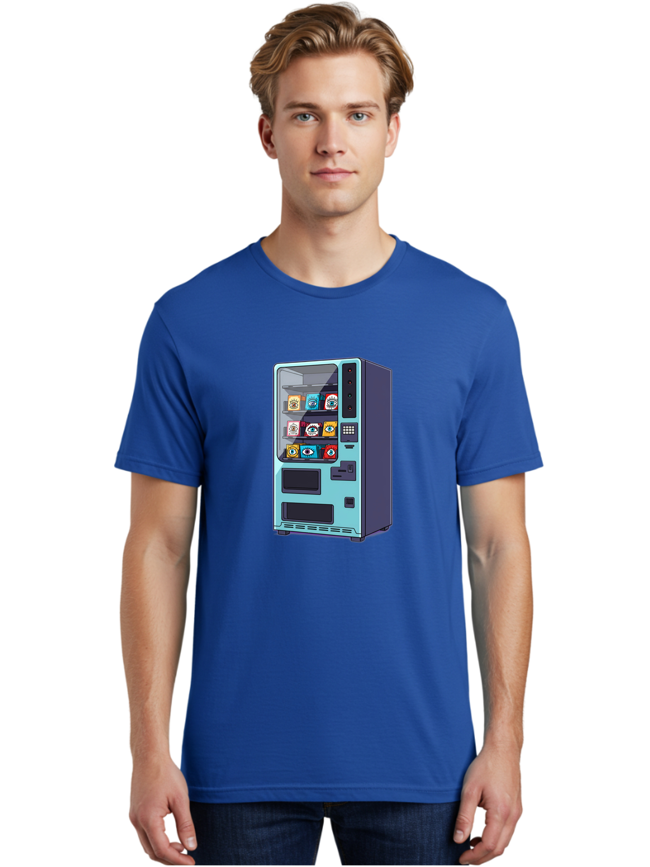 Vending-Machine-5 Men'S Graphic Tee, 100% Cotton, Comfortable Casual Summer Wear, Machine Washable, Vintage Camera, Old Camera, Antique Camera, Black Camera, Classic Photography, Photography Equipment, Nostalgic Device, Film Camera, Camera Art Bal563 30