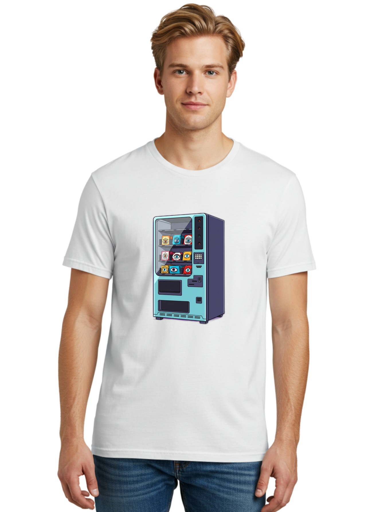 Vending-Machine-5 Men'S Graphic Tee, 100% Cotton, Comfortable Casual Summer Wear, Machine Washable, Vintage Camera, Old Camera, Antique Camera, Black Camera, Classic Photography, Photography Equipment, Nostalgic Device, Film Camera, Camera Art Bal563 29