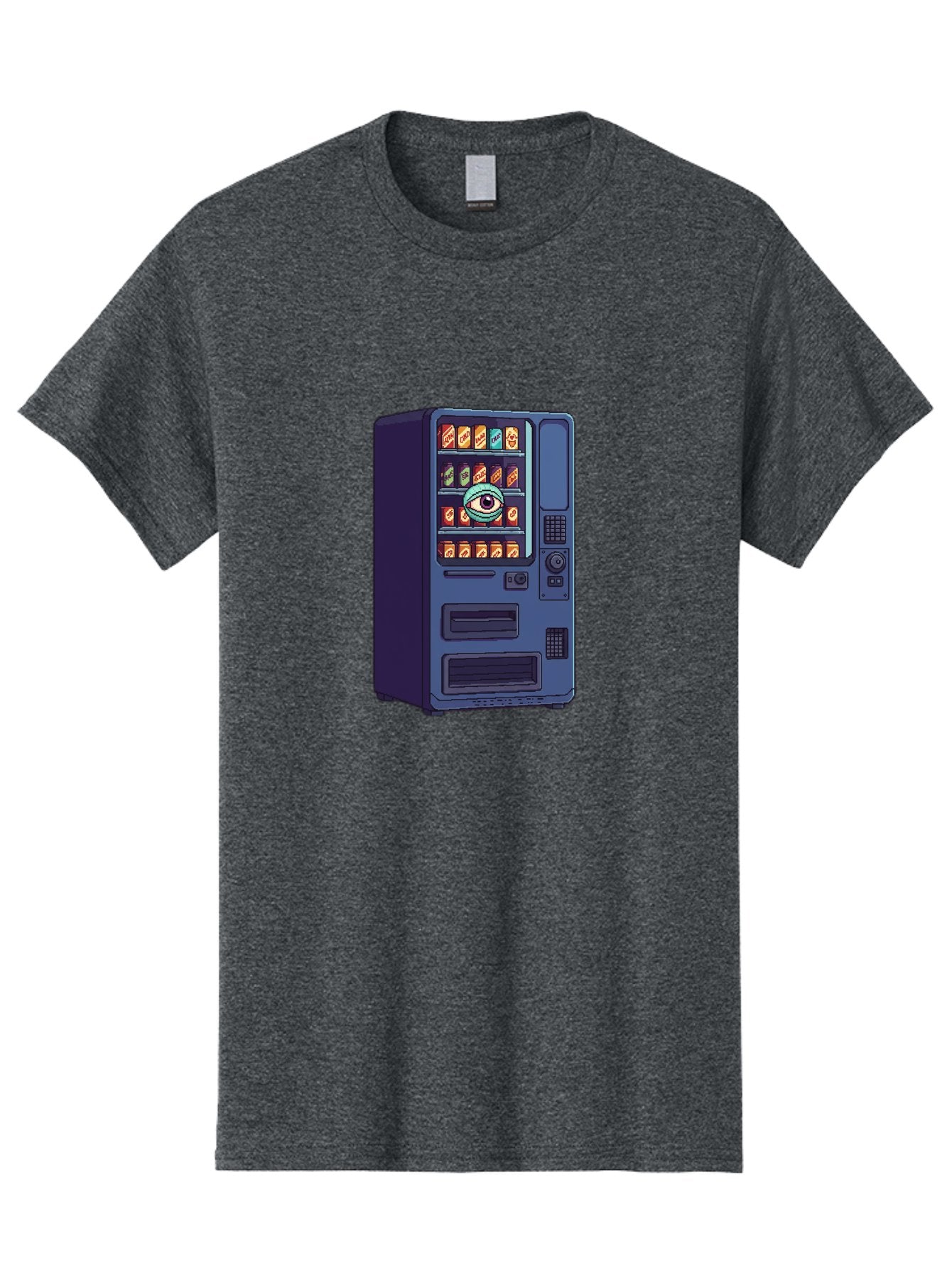 Vending-Machine-With-Eye Men'S Graphic Tee, 100% Cotton, Comfortable Casual Summer Wear, Machine Washable, Vintage Camera, Old Camera, Antique Camera, Black Camera, Classic Photography, Photography Equipment, Nostalgic Device, Film Camera, Bal565 11