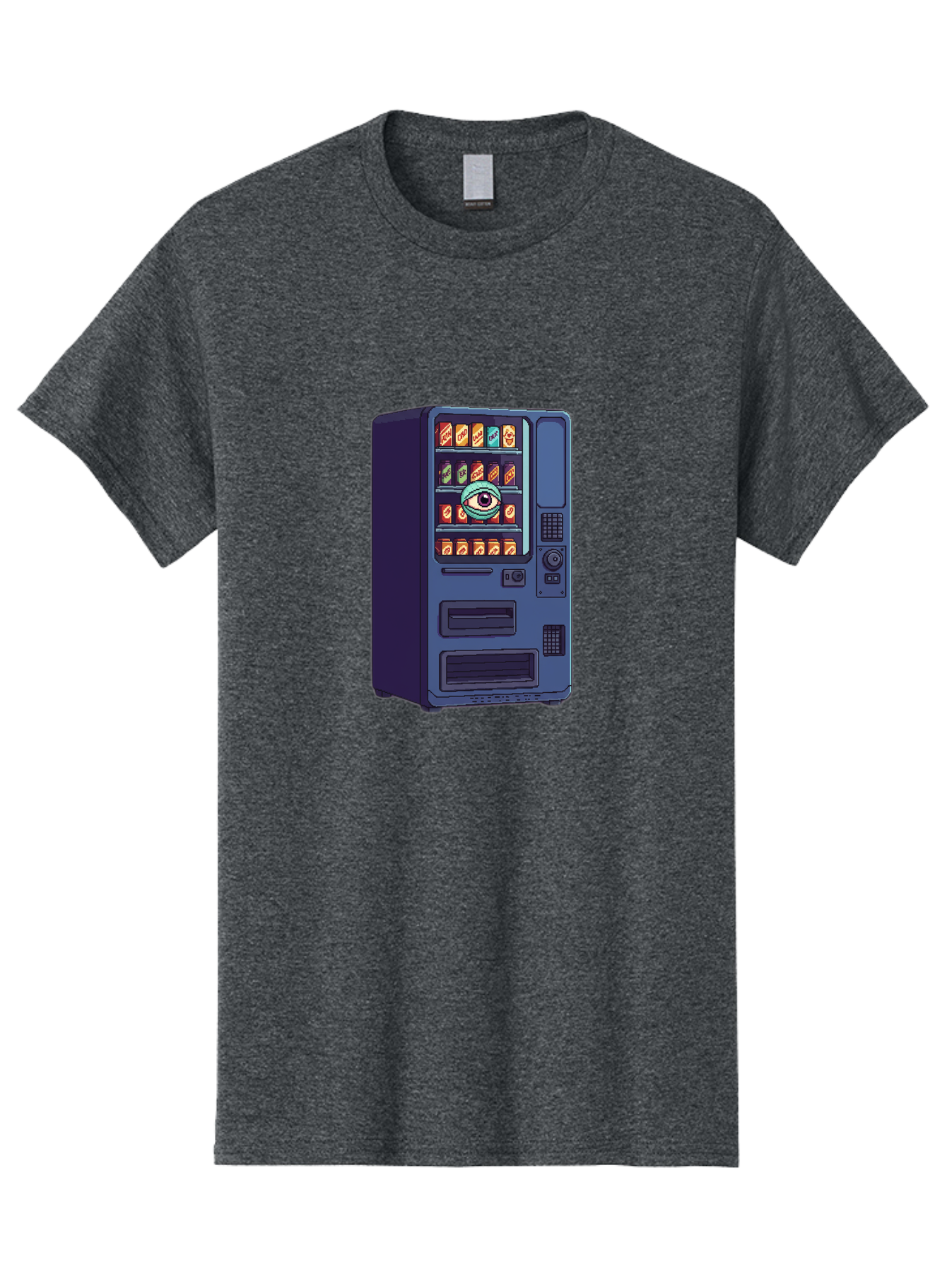 Vending-Machine-With-Eye Men'S Graphic Tee, 100% Cotton, Comfortable Casual Summer Wear, Machine Washable, Vintage Camera, Old Camera, Antique Camera, Black Camera, Classic Photography, Photography Equipment, Nostalgic Device, Film Camera, Bal565 4