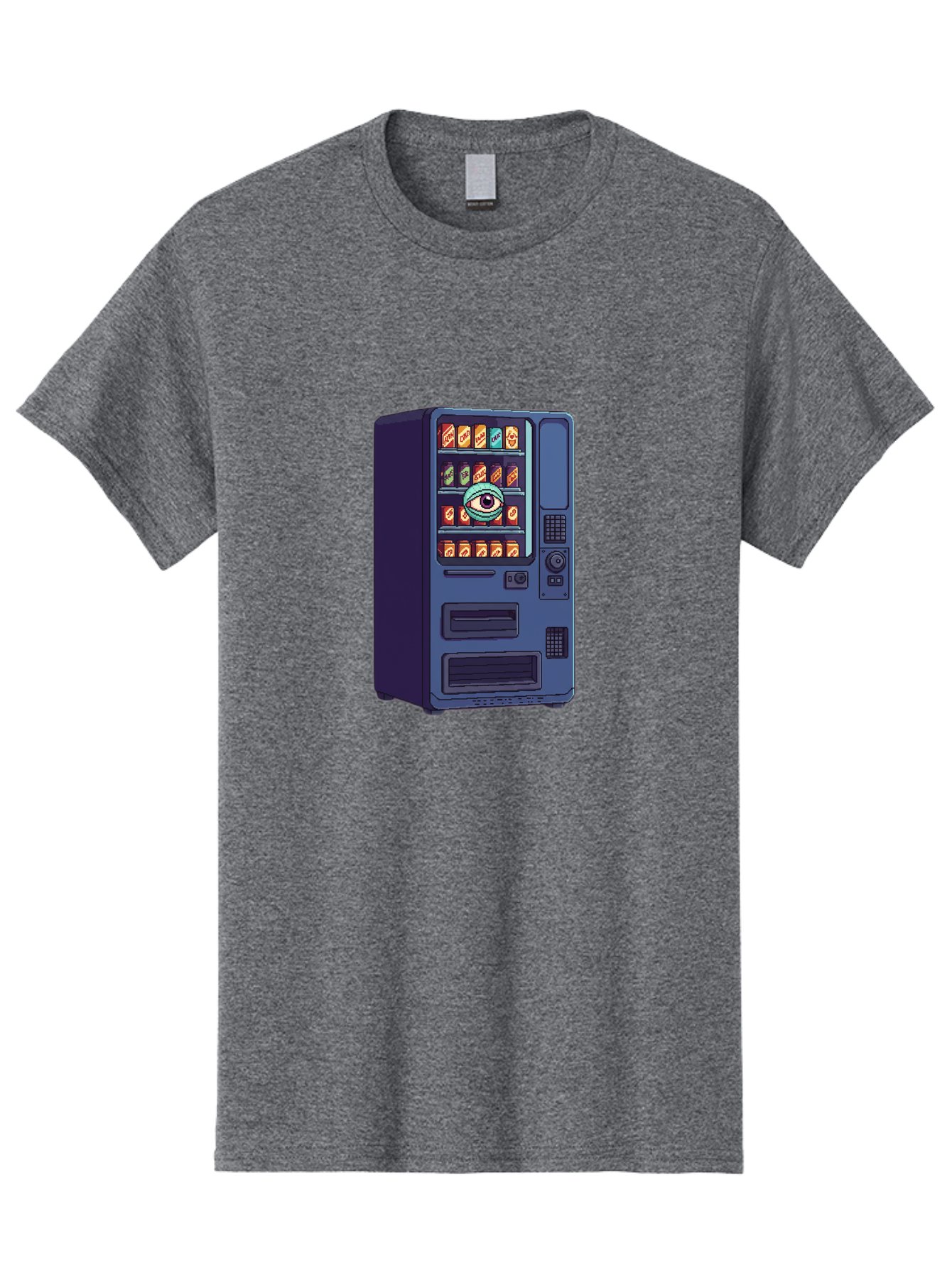 Vending-Machine-With-Eye Men'S Graphic Tee, 100% Cotton, Comfortable Casual Summer Wear, Machine Washable, Vintage Camera, Old Camera, Antique Camera, Black Camera, Classic Photography, Photography Equipment, Nostalgic Device, Film Camera, Bal565 6