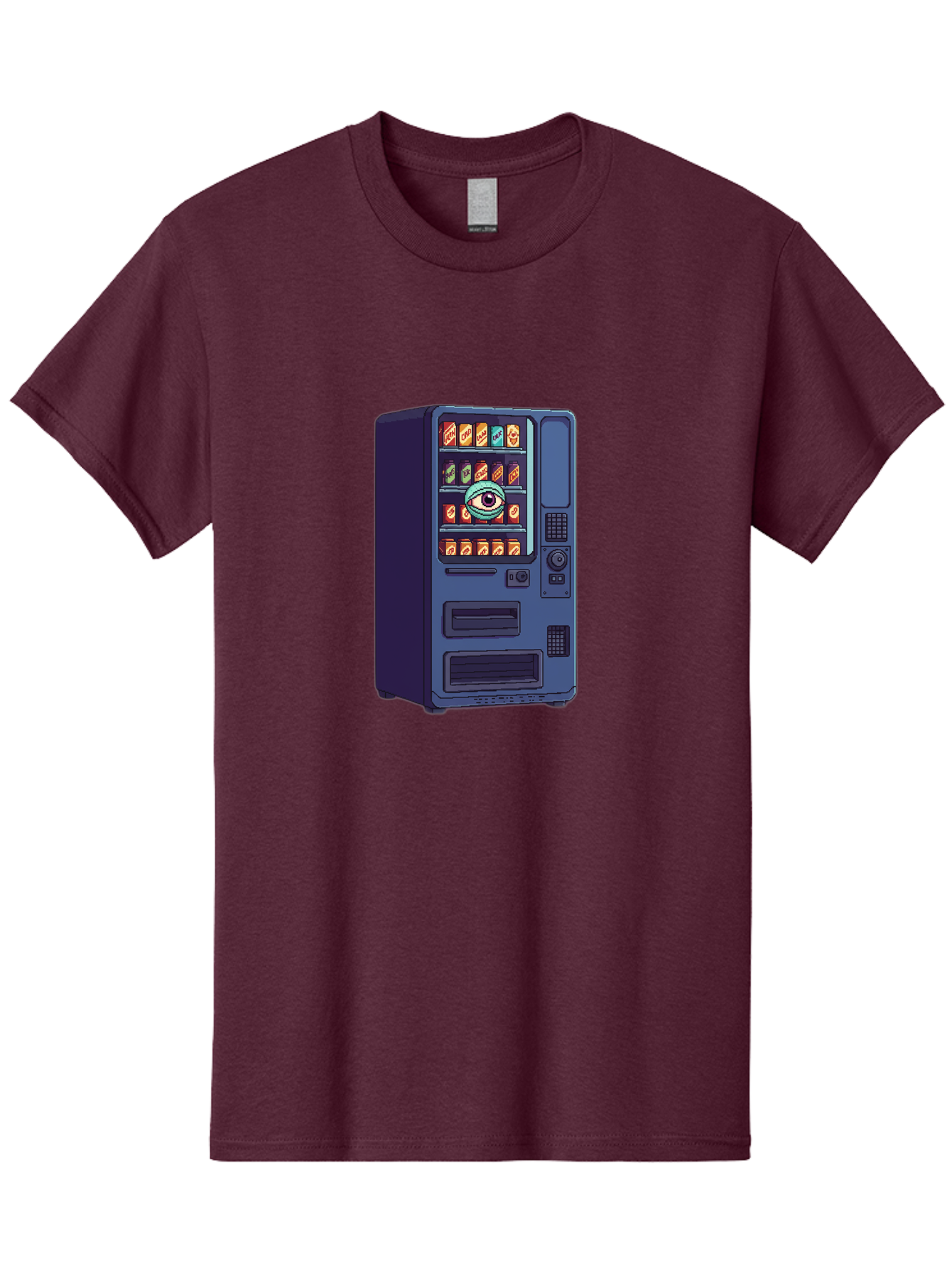 Vending-Machine-With-Eye Men'S Graphic Tee, 100% Cotton, Comfortable Casual Summer Wear, Machine Washable, Vintage Camera, Old Camera, Antique Camera, Black Camera, Classic Photography, Photography Equipment, Nostalgic Device, Film Camera, Bal565 9