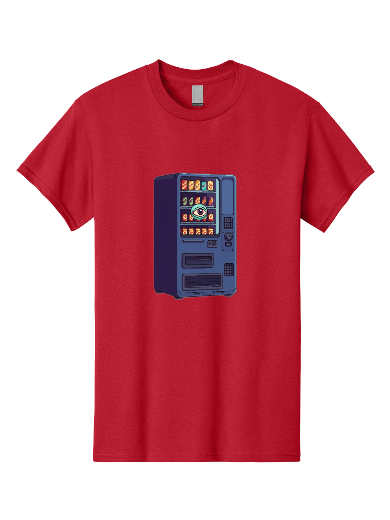 Vending-Machine-With-Eye Men'S Graphic Tee, 100% Cotton, Comfortable Casual Summer Wear, Machine Washable, Vintage Camera, Old Camera, Antique Camera, Black Camera, Classic Photography, Photography Equipment, Nostalgic Device, Film Camera, Bal565 8