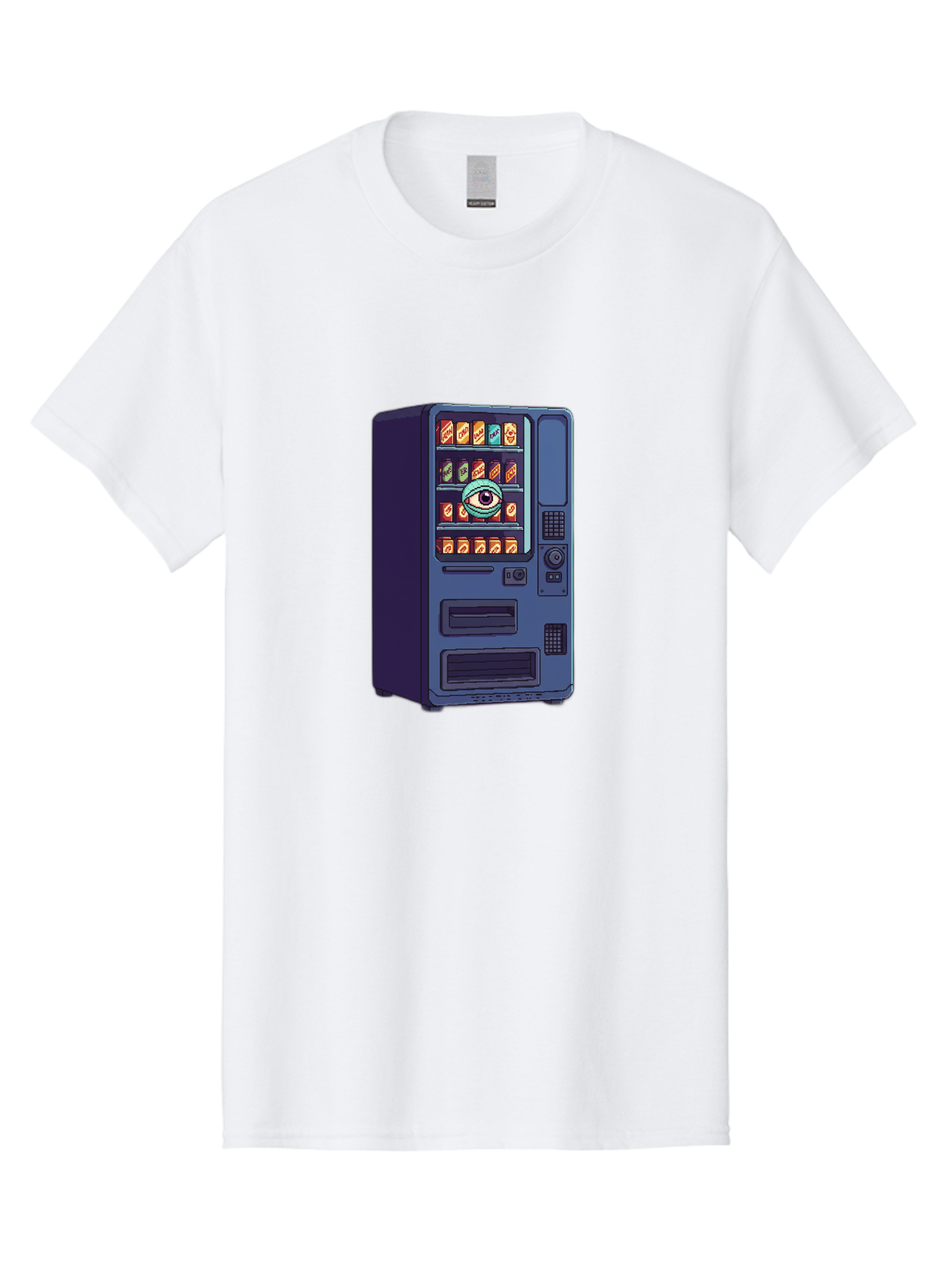 Vending-Machine-With-Eye Men'S Graphic Tee, 100% Cotton, Comfortable Casual Summer Wear, Machine Washable, Vintage Camera, Old Camera, Antique Camera, Black Camera, Classic Photography, Photography Equipment, Nostalgic Device, Film Camera, Bal565 5