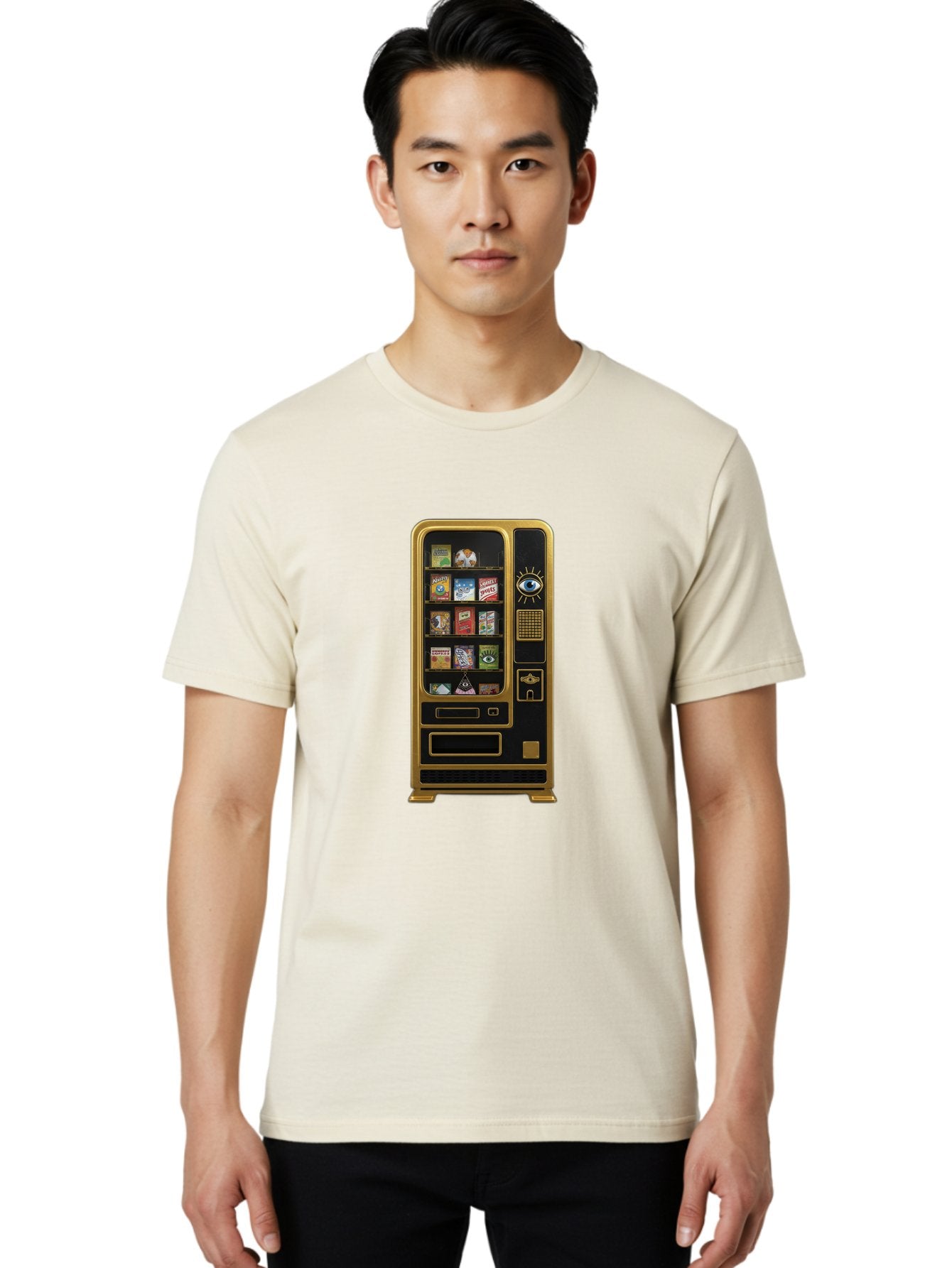 Vending-Machine Men'S Graphic Tee, 100% Cotton, Comfortable Casual Summer Wear, Machine Washable, Vintage Camera, Old Camera, Antique Camera, Black Camera, Classic Photography, Photography Equipment, Nostalgic Device, Film Camera, Camera Art Bal566 23