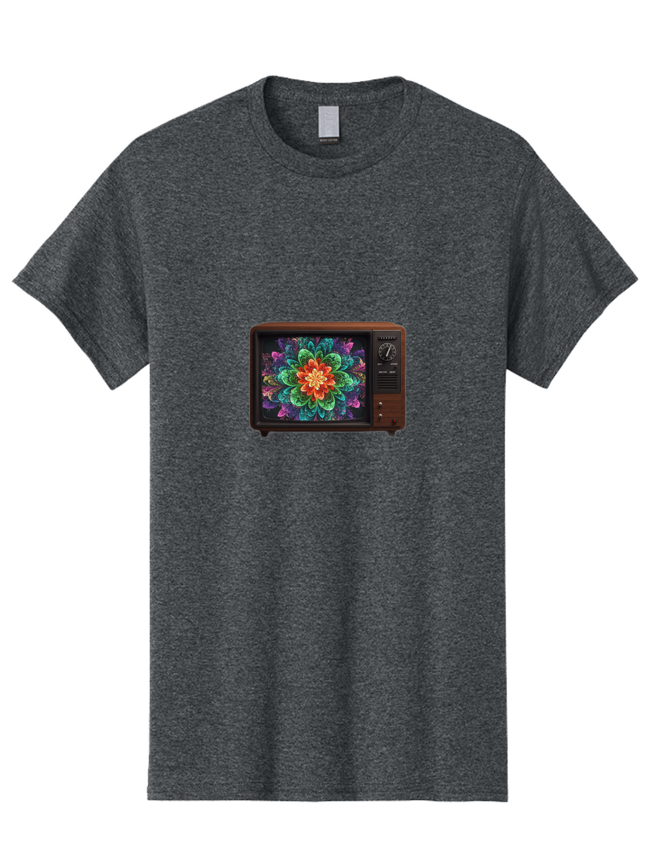 Vintage-Tv-With-Flower Men'S Graphic Tee, 100% Cotton, Comfortable Casual Summer Wear, Machine Washable, Vintage Camera, Old Camera, Antique Camera, Black Camera, Classic Photography, Photography Equipment, Nostalgic Device, Film Camera, Bal571 11