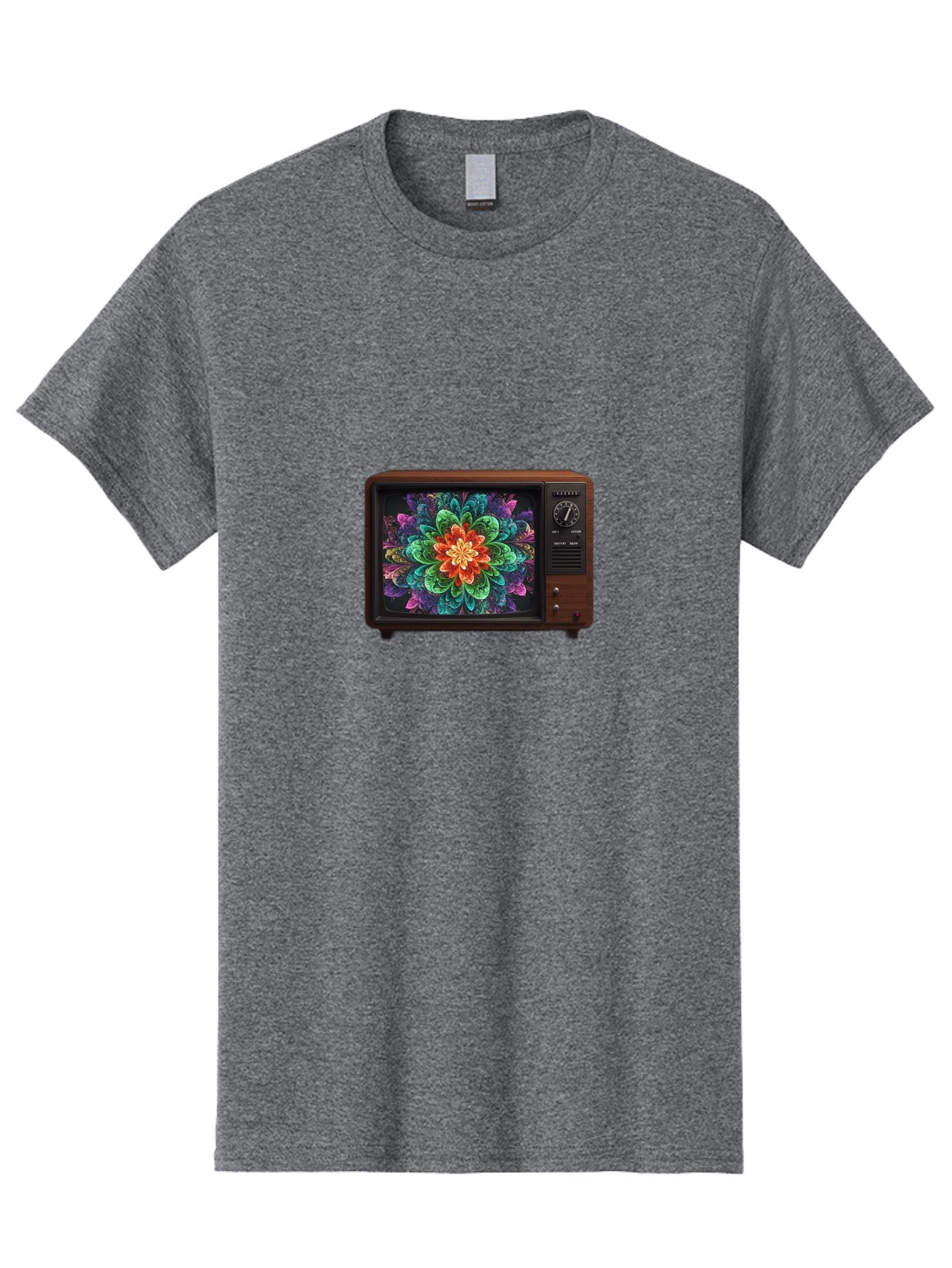 Vintage-Tv-With-Flower Men'S Graphic Tee, 100% Cotton, Comfortable Casual Summer Wear, Machine Washable, Vintage Camera, Old Camera, Antique Camera, Black Camera, Classic Photography, Photography Equipment, Nostalgic Device, Film Camera, Bal571 11