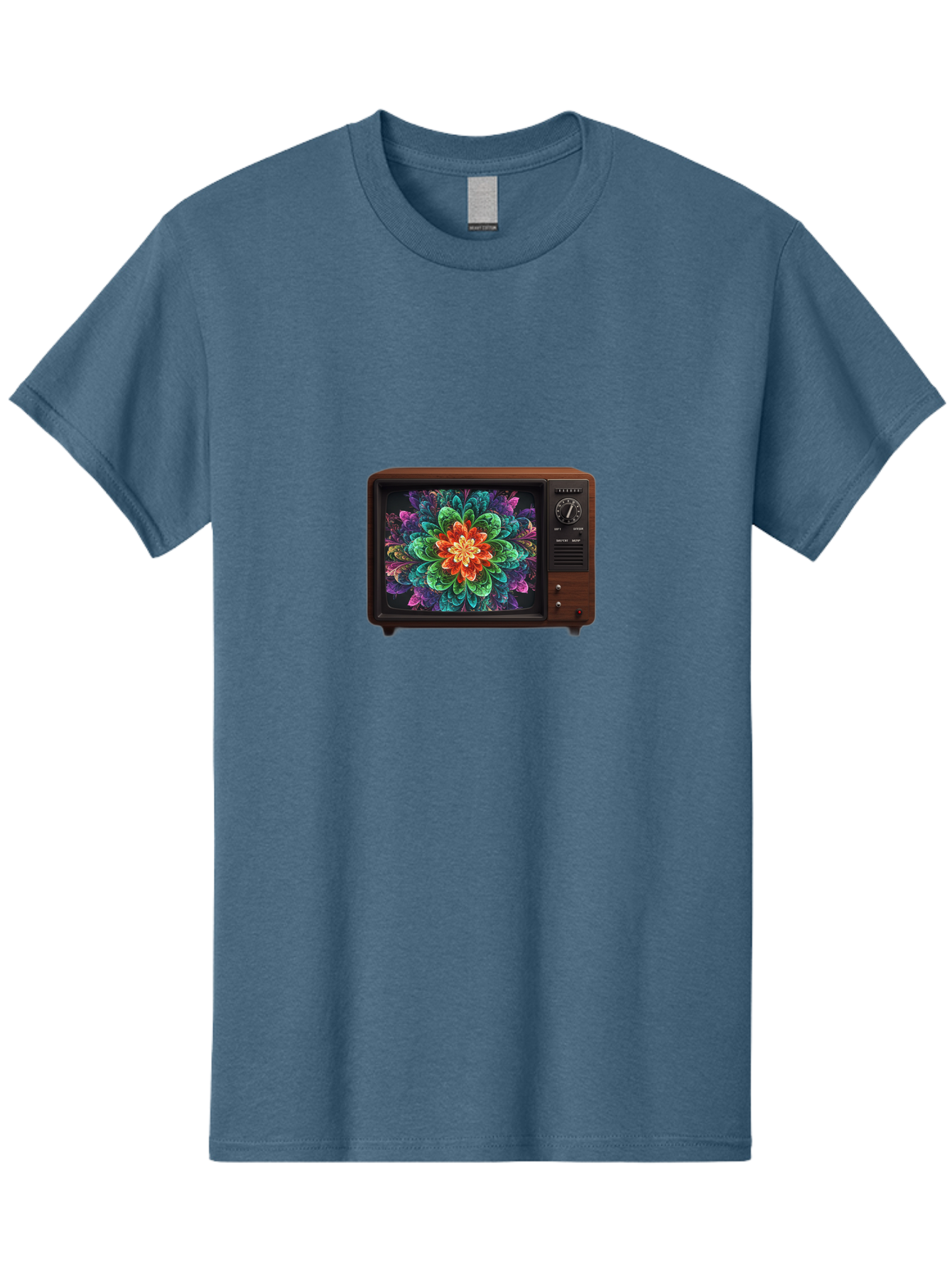 Vintage-Tv-With-Flower Men'S Graphic Tee, 100% Cotton, Comfortable Casual Summer Wear, Machine Washable, Vintage Camera, Old Camera, Antique Camera, Black Camera, Classic Photography, Photography Equipment, Nostalgic Device, Film Camera, Bal571