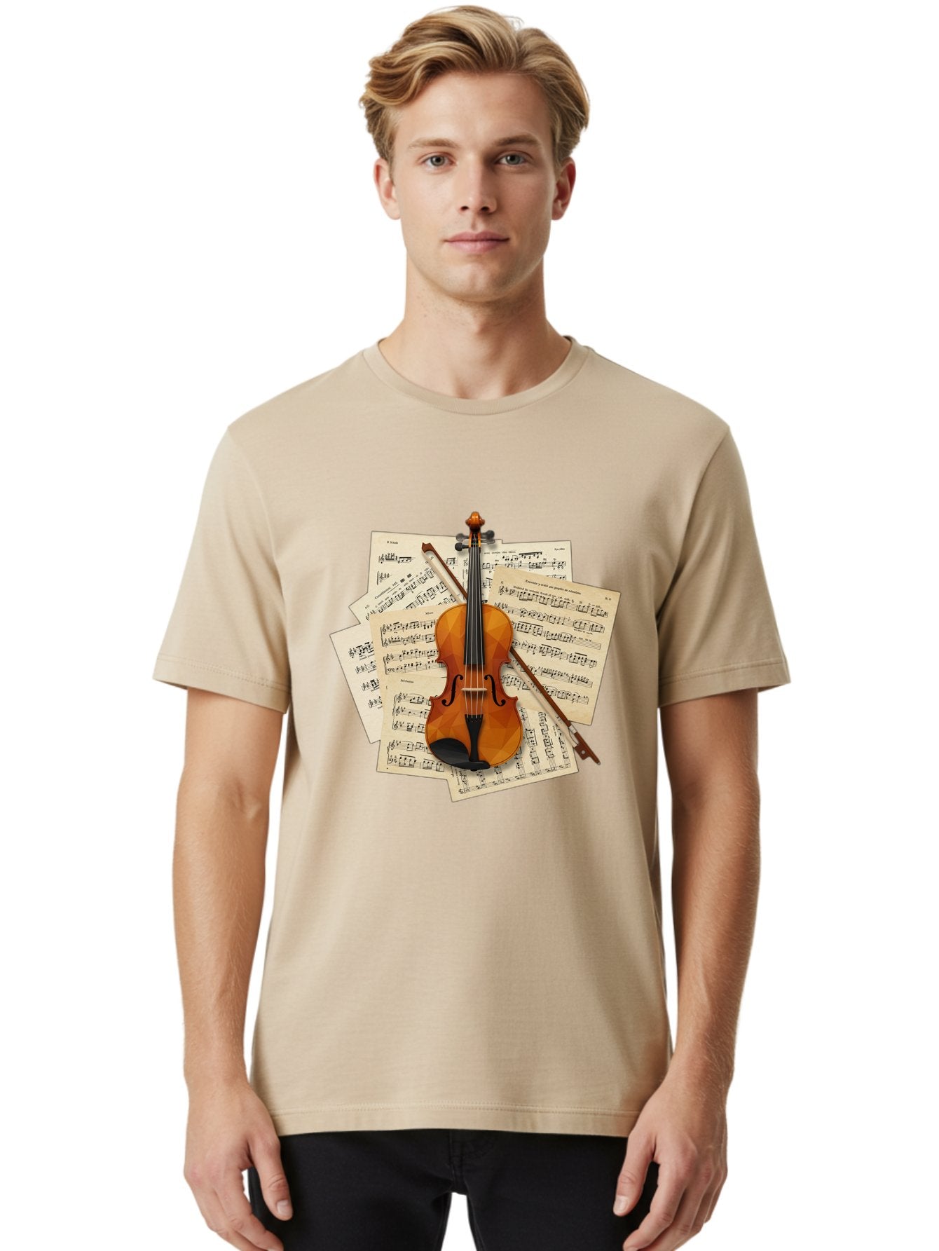 Violin-On-Sheet-Music Men'S Graphic Tee, 100% Cotton, Comfortable Casual Summer Wear, Machine Washable, Vintage Camera, Old Camera, Antique Camera, Black Camera, Classic Photography, Photography Equipment, Nostalgic Device, Film Camera, Bal573 24