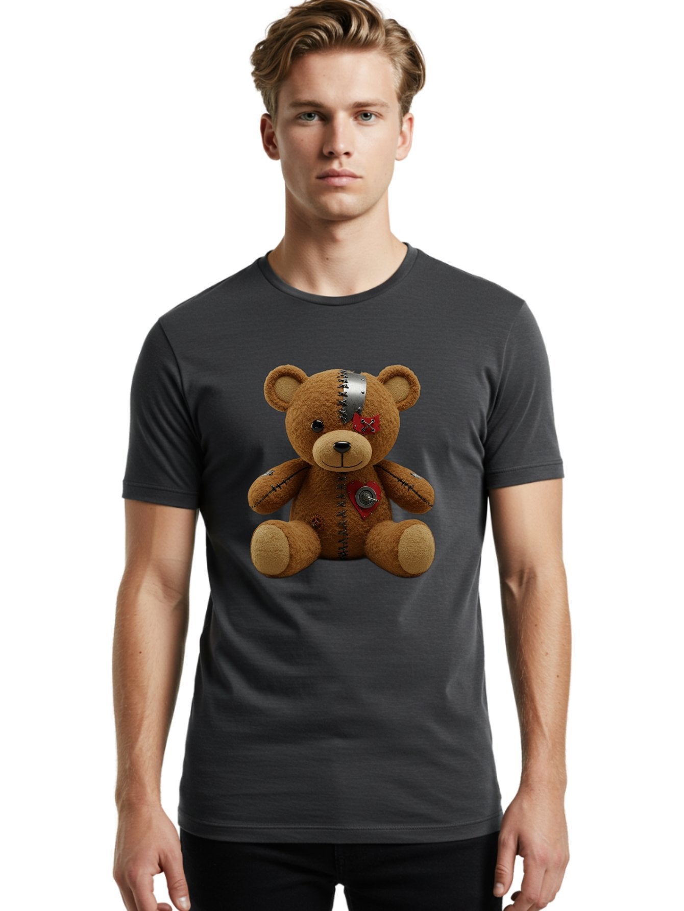 Voodoo-Teddy-Bear-1 Men'S Graphic Tee, 100% Cotton, Comfortable Casual Summer Wear, Machine Washable, Vintage Camera, Old Camera, Antique Camera, Black Camera, Classic Photography, Photography Equipment, Nostalgic Device, Film Camera, Bal575 24