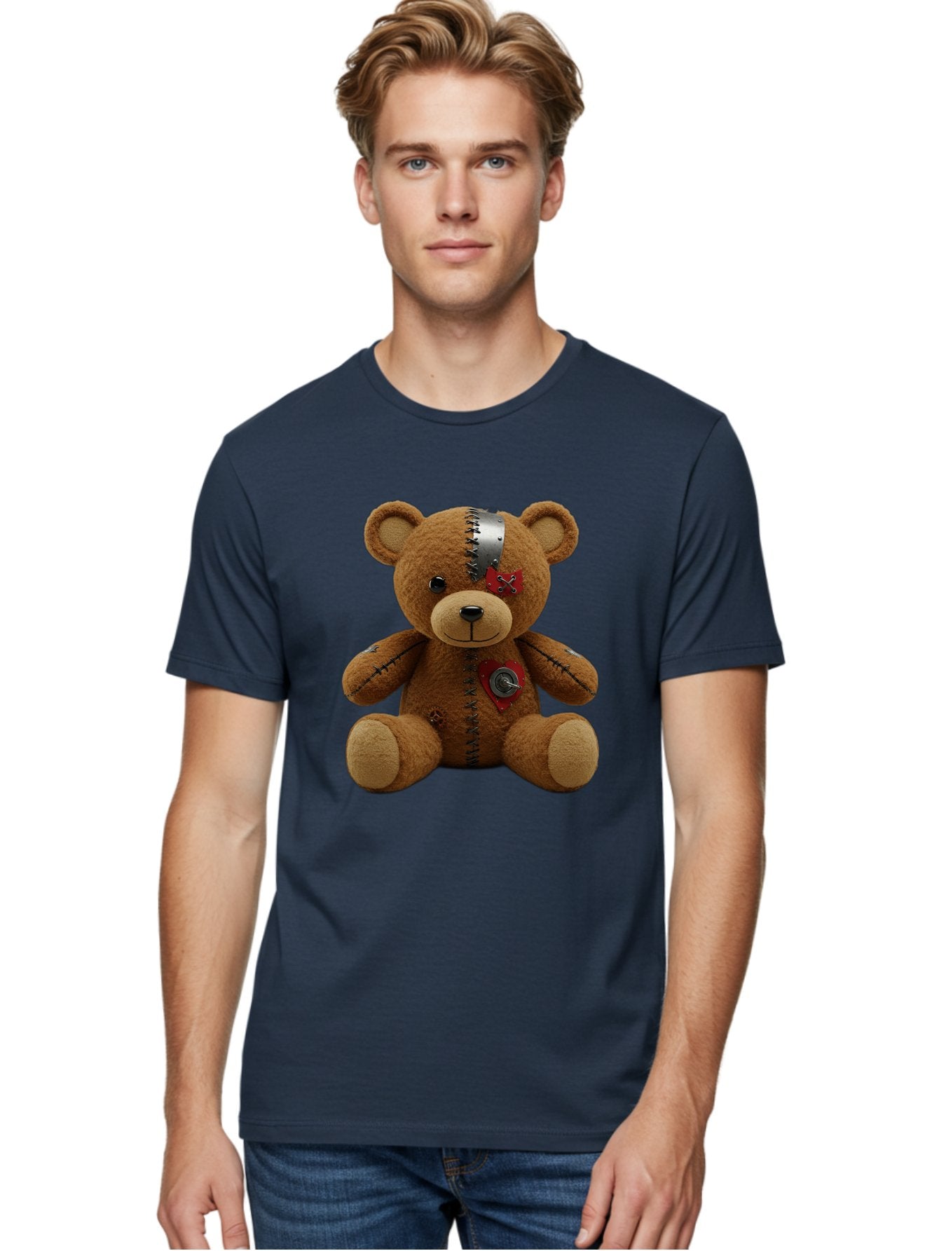 Voodoo-Teddy-Bear-1 Men'S Graphic Tee, 100% Cotton, Comfortable Casual Summer Wear, Machine Washable, Vintage Camera, Old Camera, Antique Camera, Black Camera, Classic Photography, Photography Equipment, Nostalgic Device, Film Camera, Bal575 23