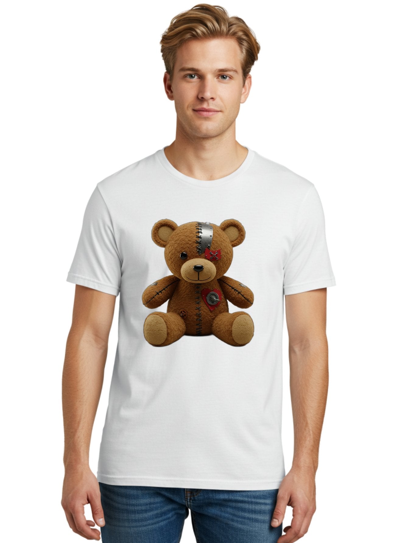Voodoo-Teddy-Bear-1 Men'S Graphic Tee, 100% Cotton, Comfortable Casual Summer Wear, Machine Washable, Vintage Camera, Old Camera, Antique Camera, Black Camera, Classic Photography, Photography Equipment, Nostalgic Device, Film Camera, Bal575 30