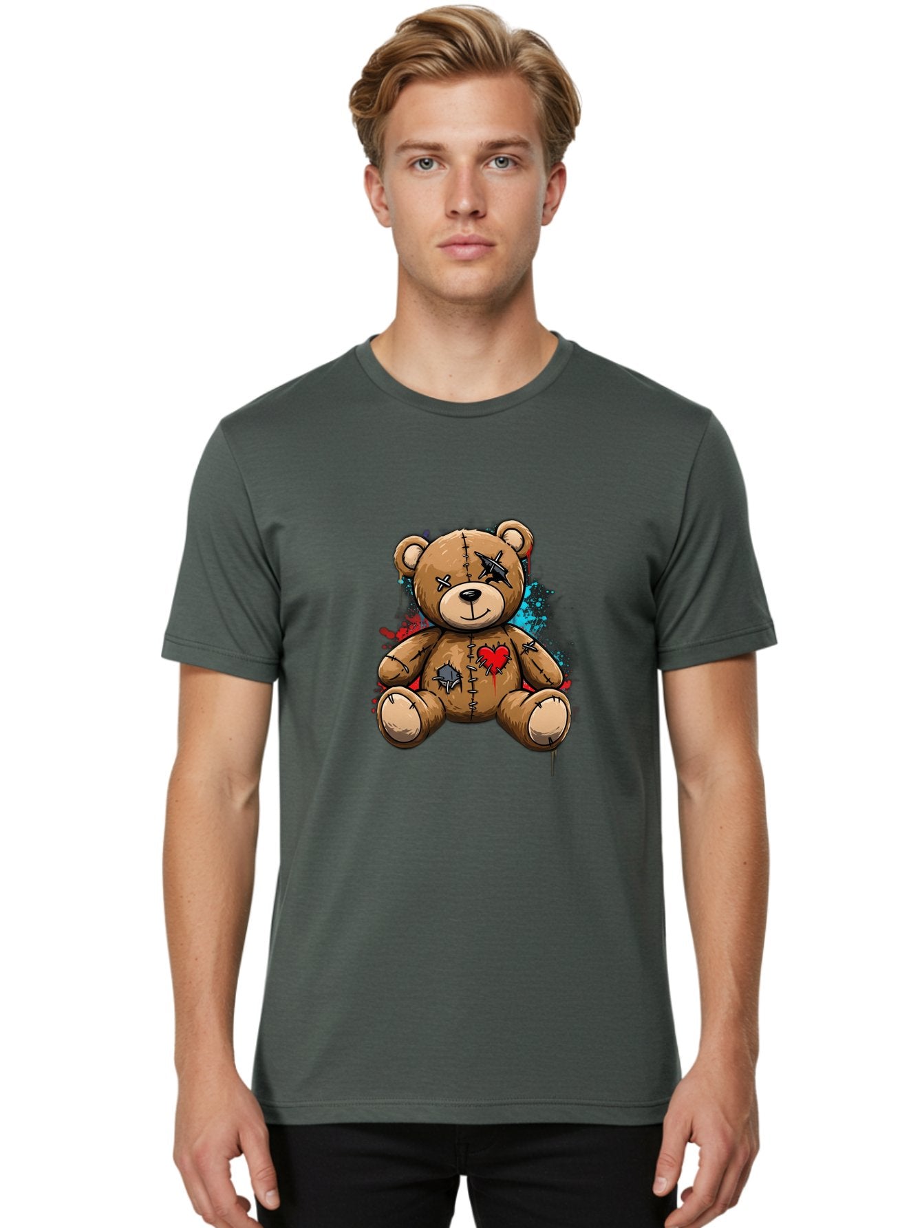 Voodoo-Teddy-Bear-2 Men'S Graphic Tee, 100% Cotton, Comfortable Casual Summer Wear, Machine Washable, Vintage Camera, Old Camera, Antique Camera, Black Camera, Classic Photography, Photography Equipment, Nostalgic Device, Film Camera, Bal576 27