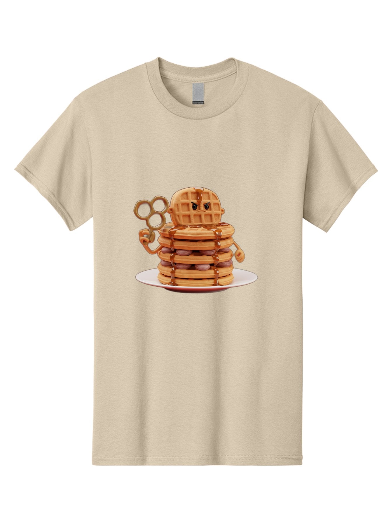 Waffle-Character Men'S Graphic Tee, 100% Cotton, Comfortable Casual Summer Wear, Machine Washable, Vintage Camera, Old Camera, Antique Camera, Black Camera, Classic Photography, Photography Equipment, Nostalgic Device, Film Camera, Camera Art Bal582 8