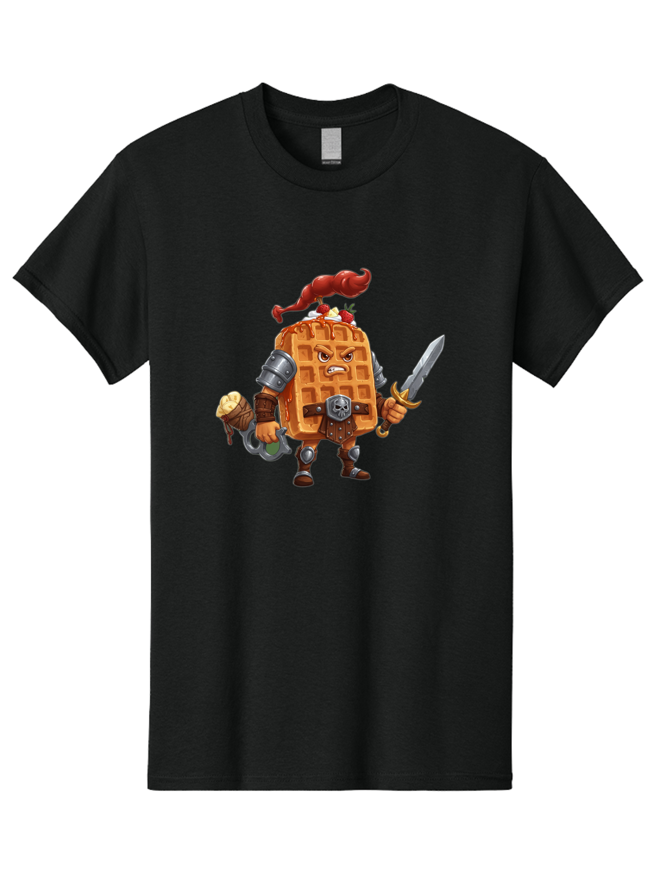 Waffle-Knight Men'S Graphic Tee, 100% Cotton, Comfortable Casual Summer Wear, Machine Washable, Vintage Camera, Old Camera, Antique Camera, Black Camera, Classic Photography, Photography Equipment, Nostalgic Device, Film Camera, Camera Art Bal584