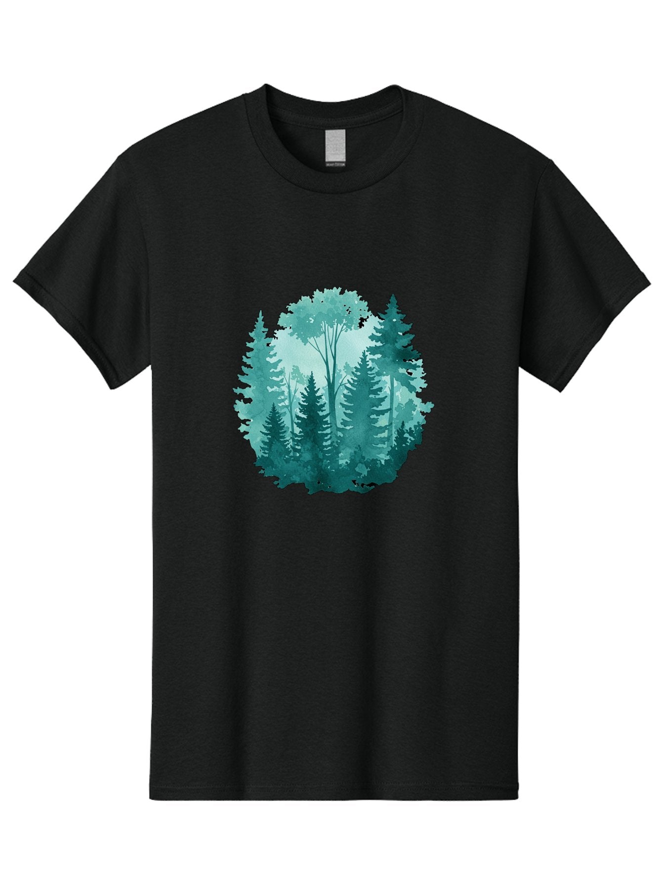 Watercolor-Forest Men'S Graphic Tee, 100% Cotton, Comfortable Casual Summer Wear, Machine Washable, Vintage Camera, Old Camera, Antique Camera, Black Camera, Classic Photography, Photography Equipment, Nostalgic Device, Film Camera, Camera Art Bal586 15