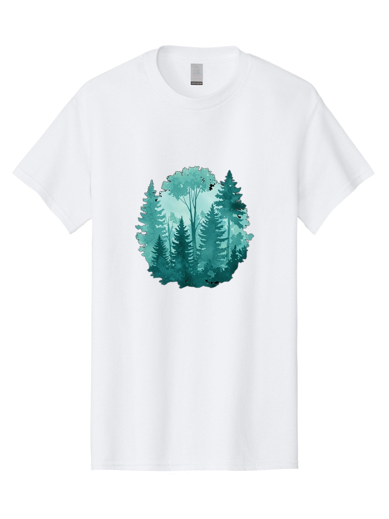 Watercolor-Forest Men'S Graphic Tee, 100% Cotton, Comfortable Casual Summer Wear, Machine Washable, Vintage Camera, Old Camera, Antique Camera, Black Camera, Classic Photography, Photography Equipment, Nostalgic Device, Film Camera, Camera Art Bal586 7