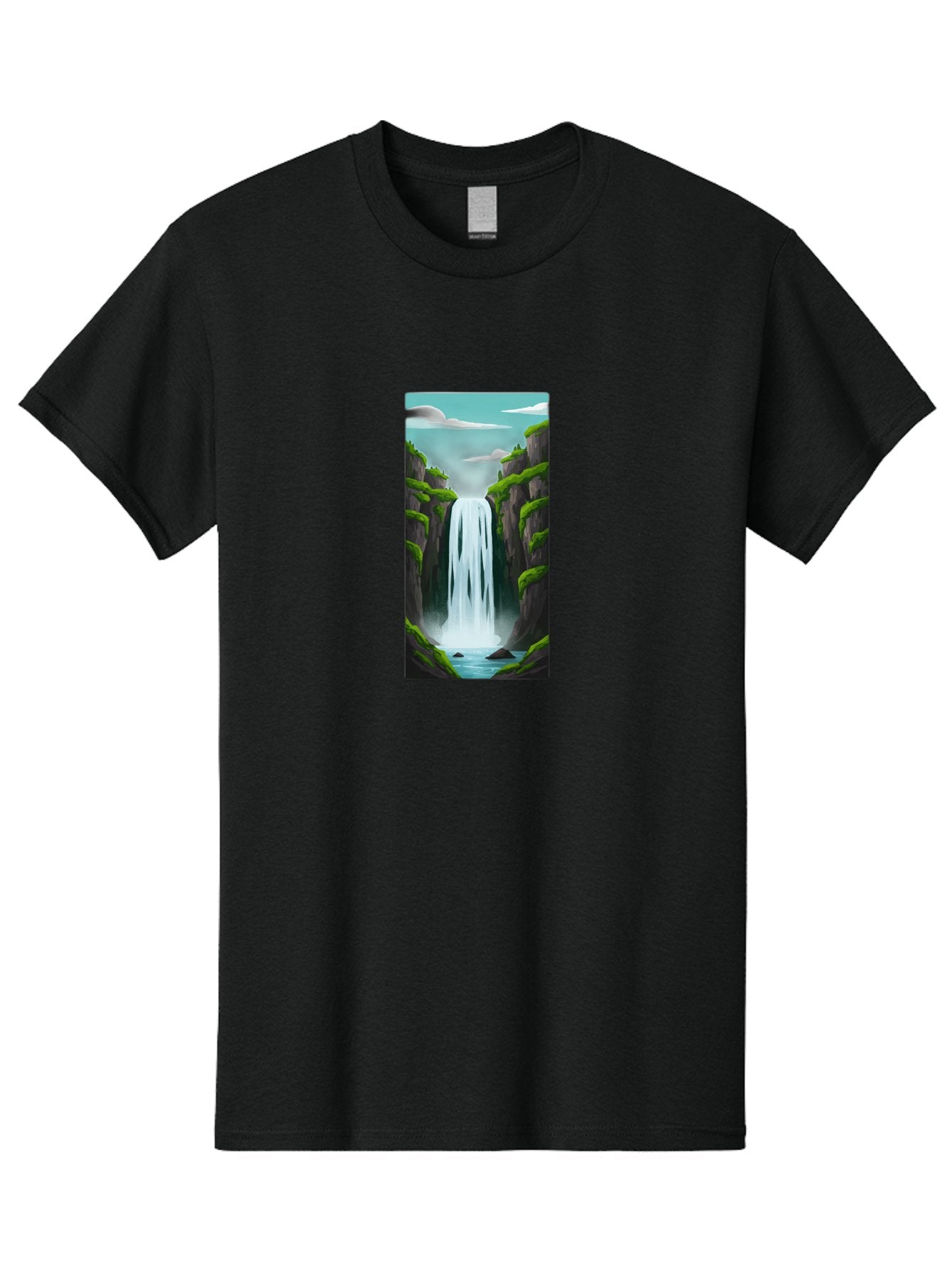 Waterfall Men'S Graphic Tee, 100% Cotton, Comfortable Casual Summer Wear, Machine Washable, Vintage Camera, Old Camera, Antique Camera, Black Camera, Classic Photography, Photography Equipment, Nostalgic Device, Film Camera, Camera Art Bal587 6