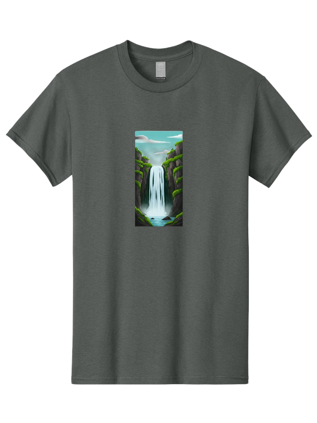 Waterfall Men'S Graphic Tee, 100% Cotton, Comfortable Casual Summer Wear, Machine Washable, Vintage Camera, Old Camera, Antique Camera, Black Camera, Classic Photography, Photography Equipment, Nostalgic Device, Film Camera, Camera Art Bal587 3