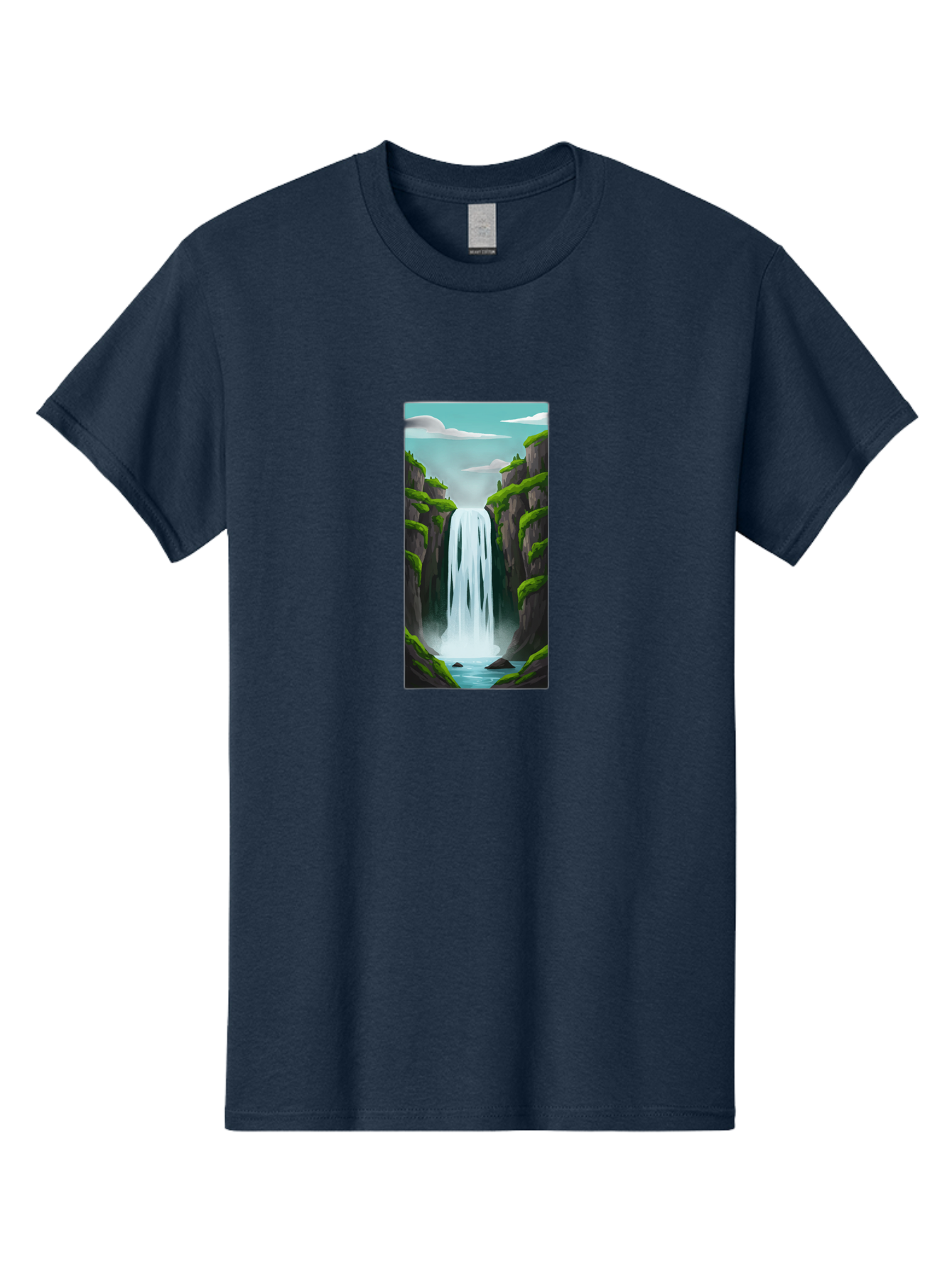 Waterfall Men'S Graphic Tee, 100% Cotton, Comfortable Casual Summer Wear, Machine Washable, Vintage Camera, Old Camera, Antique Camera, Black Camera, Classic Photography, Photography Equipment, Nostalgic Device, Film Camera, Camera Art Bal587