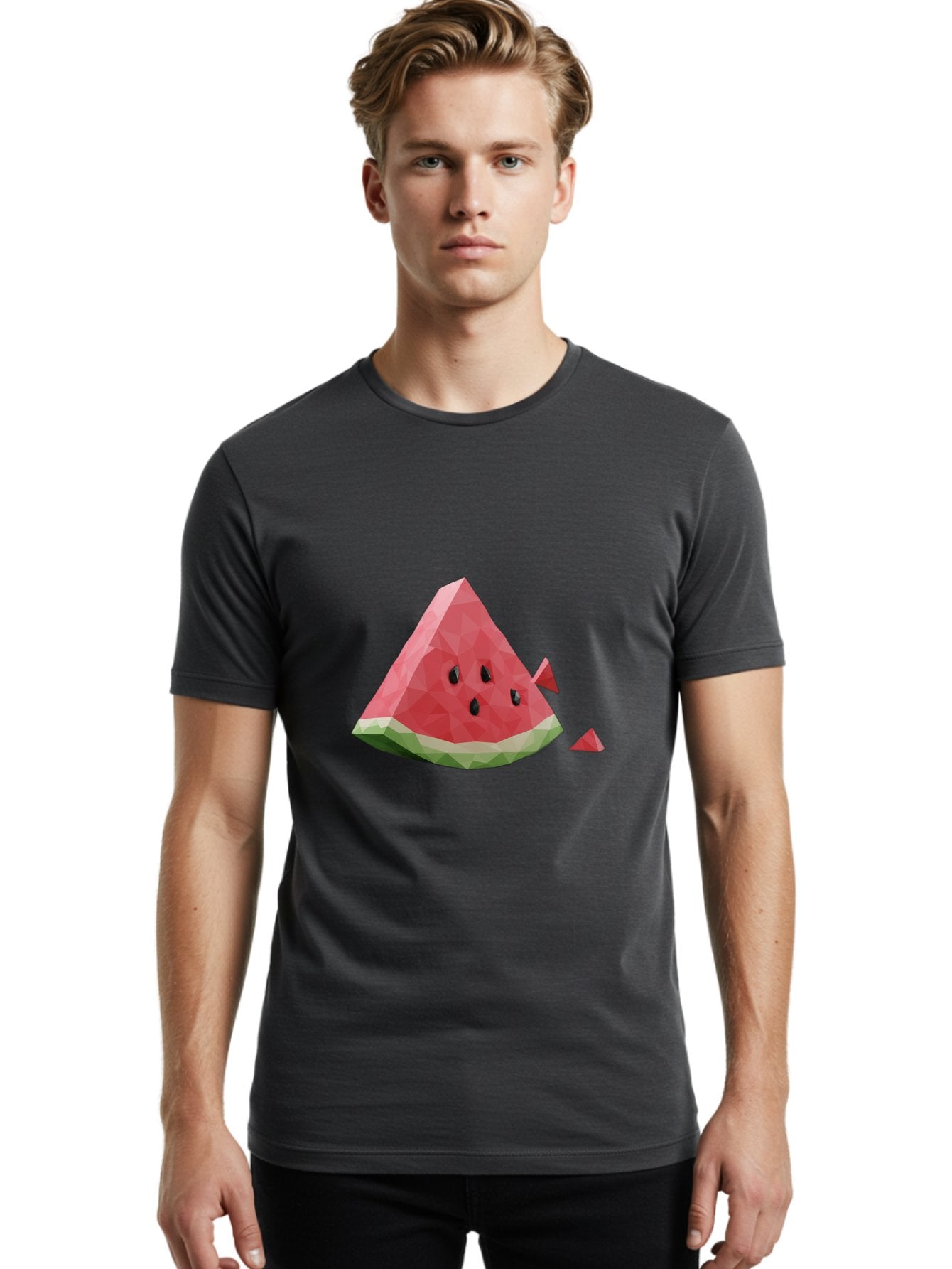 Watermelon-Slice-2 Men'S Graphic Tee, 100% Cotton, Comfortable Casual Summer Wear, Machine Washable, Vintage Camera, Old Camera, Antique Camera, Black Camera, Classic Photography, Photography Equipment, Nostalgic Device, Film Camera, Bal591 16
