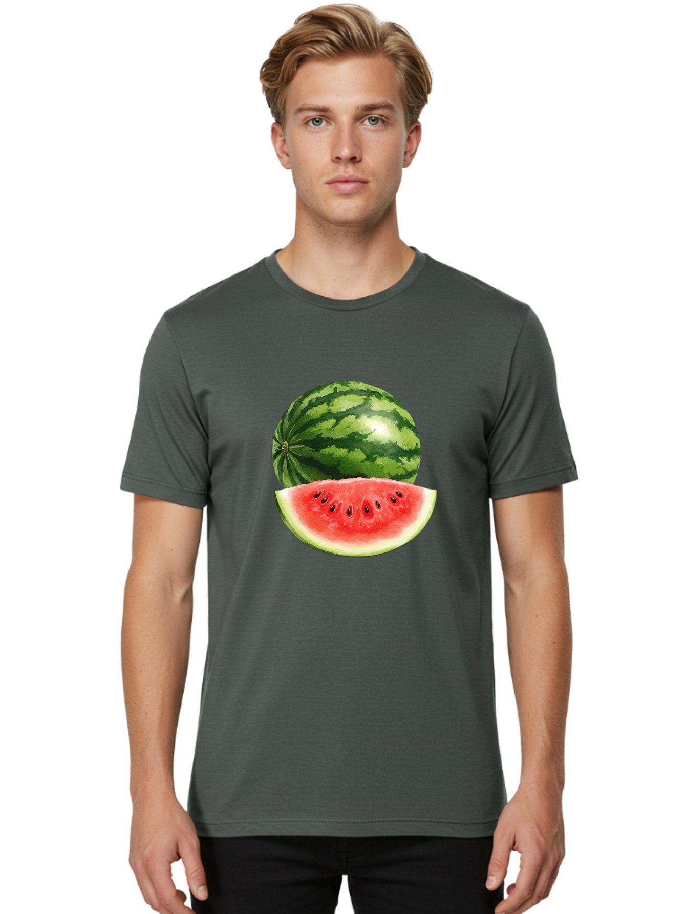 Watermelon Men'S Graphic Tee, 100% Cotton, Comfortable Casual Summer Wear, Machine Washable, Vintage Camera, Old Camera, Antique Camera, Black Camera, Classic Photography, Photography Equipment, Nostalgic Device, Film Camera, Camera Art Bal599 17
