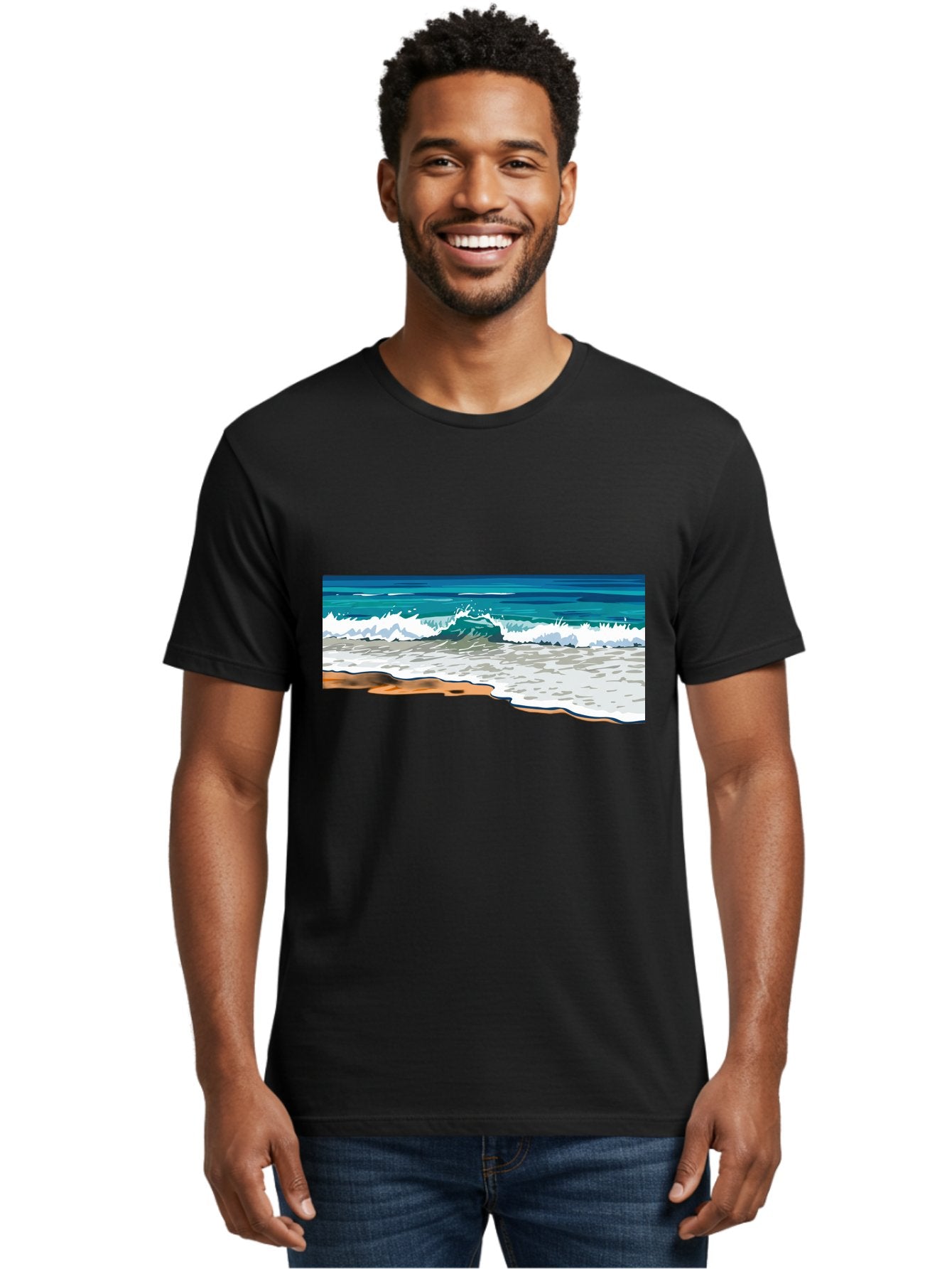 Waves-Crashing-On-Shore Men'S Graphic Tee, 100% Cotton, Comfortable Casual Summer Wear, Machine Washable, Vintage Camera, Old Camera, Antique Camera, Black Camera, Classic Photography, Photography Equipment, Nostalgic Device, Film Camera, Bal600 23