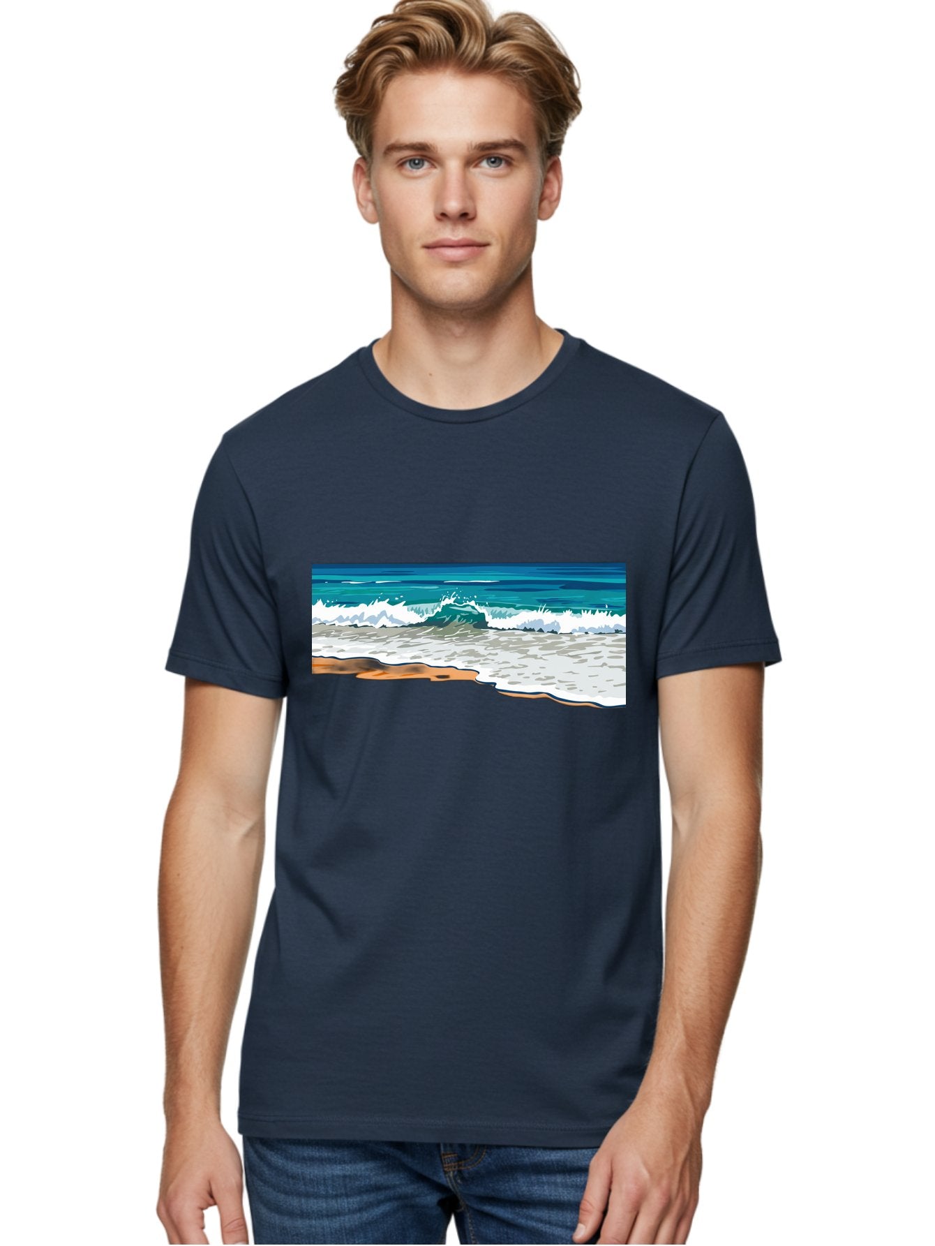 Waves-Crashing-On-Shore Men'S Graphic Tee, 100% Cotton, Comfortable Casual Summer Wear, Machine Washable, Vintage Camera, Old Camera, Antique Camera, Black Camera, Classic Photography, Photography Equipment, Nostalgic Device, Film Camera, Bal600 18