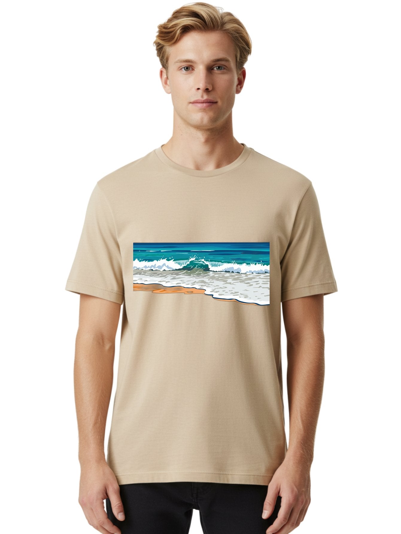 Waves-Crashing-On-Shore Men'S Graphic Tee, 100% Cotton, Comfortable Casual Summer Wear, Machine Washable, Vintage Camera, Old Camera, Antique Camera, Black Camera, Classic Photography, Photography Equipment, Nostalgic Device, Film Camera, Bal600 29