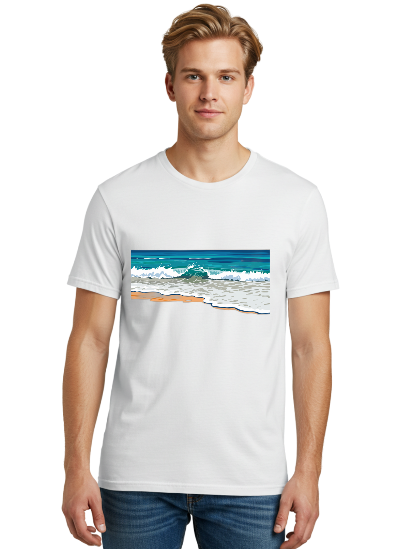 Waves-Crashing-On-Shore Men'S Graphic Tee, 100% Cotton, Comfortable Casual Summer Wear, Machine Washable, Vintage Camera, Old Camera, Antique Camera, Black Camera, Classic Photography, Photography Equipment, Nostalgic Device, Film Camera, Bal600 24