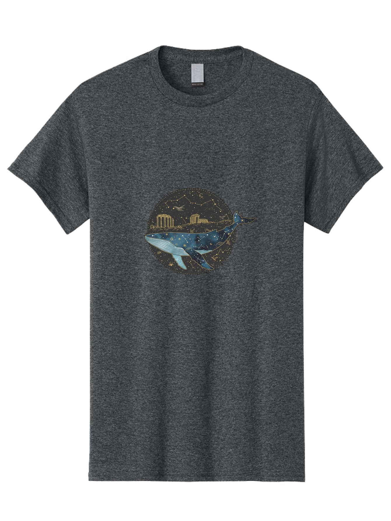 Whale-Constellation Men'S Graphic Tee, 100% Cotton, Comfortable Casual Summer Wear, Machine Washable, Vintage Camera, Old Camera, Antique Camera, Black Camera, Classic Photography, Photography Equipment, Nostalgic Device, Film Camera, Bal601 3