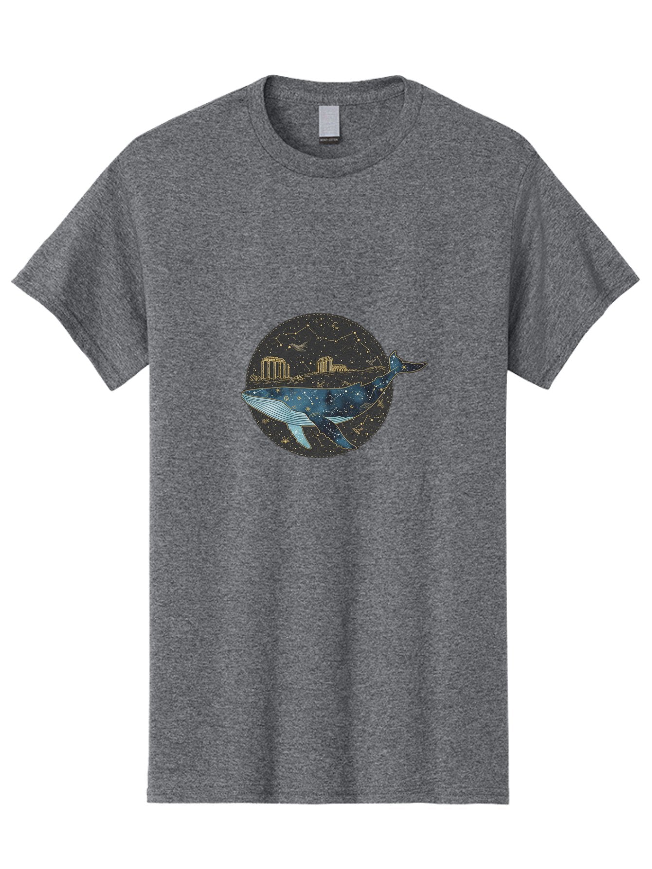 Whale-Constellation Men'S Graphic Tee, 100% Cotton, Comfortable Casual Summer Wear, Machine Washable, Vintage Camera, Old Camera, Antique Camera, Black Camera, Classic Photography, Photography Equipment, Nostalgic Device, Film Camera, Bal601 13