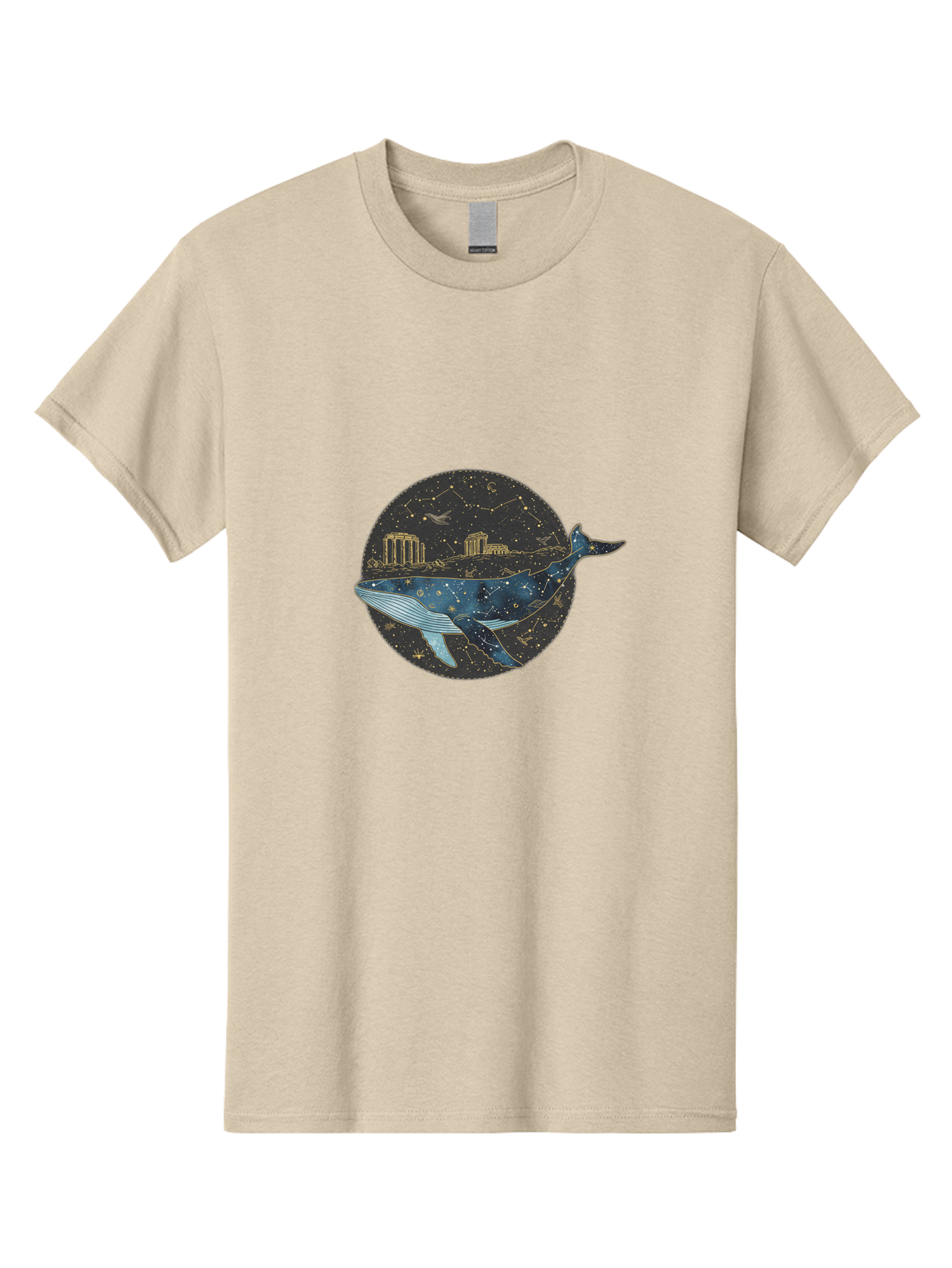 Whale-Constellation Men'S Graphic Tee, 100% Cotton, Comfortable Casual Summer Wear, Machine Washable, Vintage Camera, Old Camera, Antique Camera, Black Camera, Classic Photography, Photography Equipment, Nostalgic Device, Film Camera, Bal601