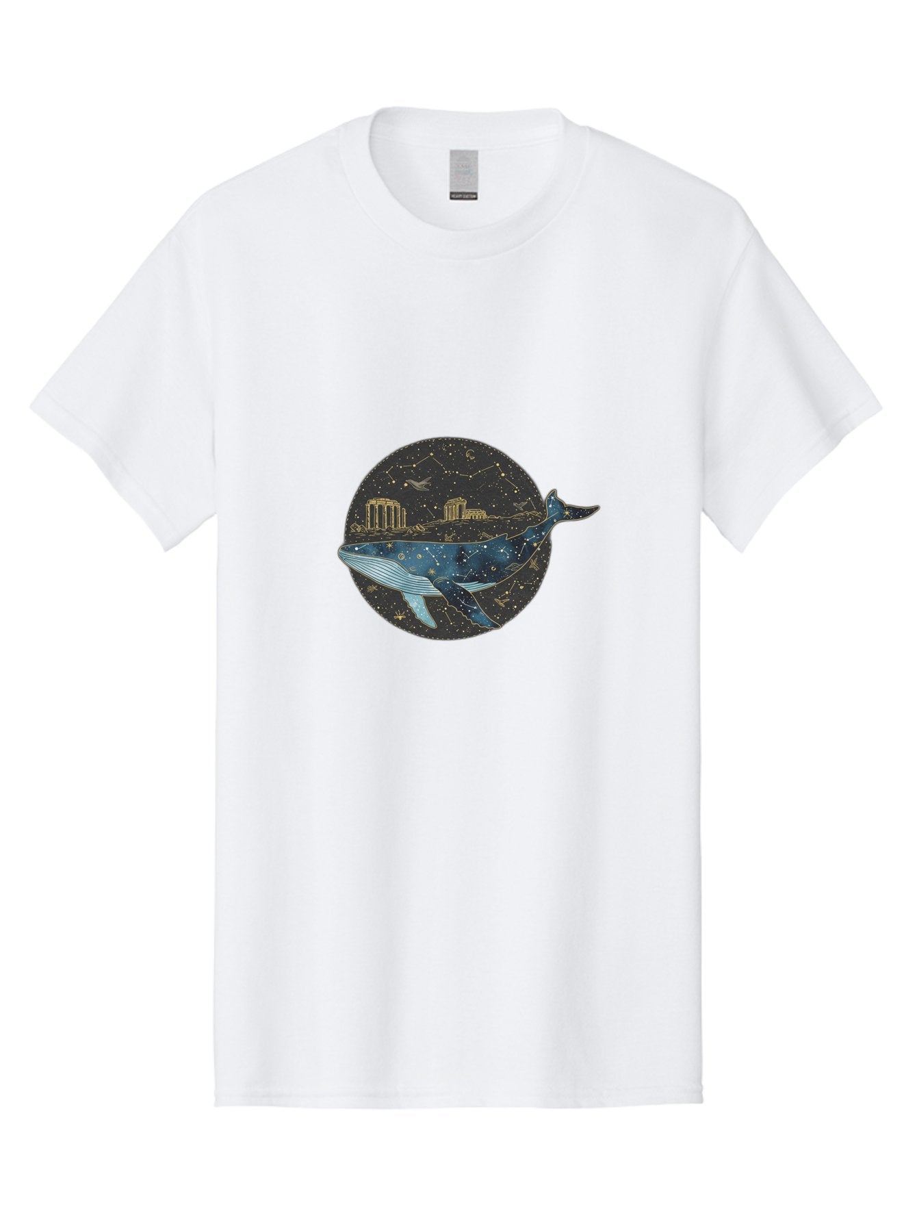 Whale-Constellation Men'S Graphic Tee, 100% Cotton, Comfortable Casual Summer Wear, Machine Washable, Vintage Camera, Old Camera, Antique Camera, Black Camera, Classic Photography, Photography Equipment, Nostalgic Device, Film Camera, Bal601 4