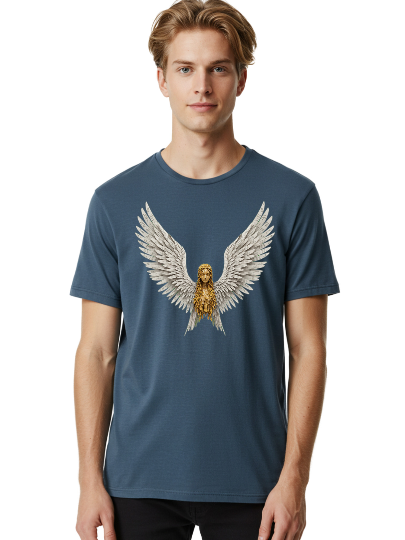 Winged-Woman Men'S Graphic Tee, 100% Cotton, Comfortable Casual Summer Wear, Machine Washable, Vintage Camera, Old Camera, Antique Camera, Black Camera, Classic Photography, Photography Equipment, Nostalgic Device, Film Camera, Camera Art Bal616 21