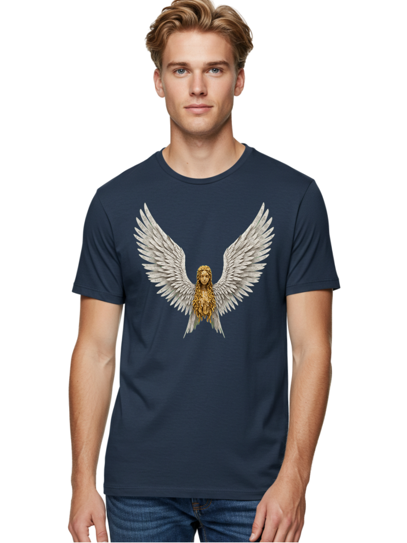 Winged-Woman Men'S Graphic Tee, 100% Cotton, Comfortable Casual Summer Wear, Machine Washable, Vintage Camera, Old Camera, Antique Camera, Black Camera, Classic Photography, Photography Equipment, Nostalgic Device, Film Camera, Camera Art Bal616 16