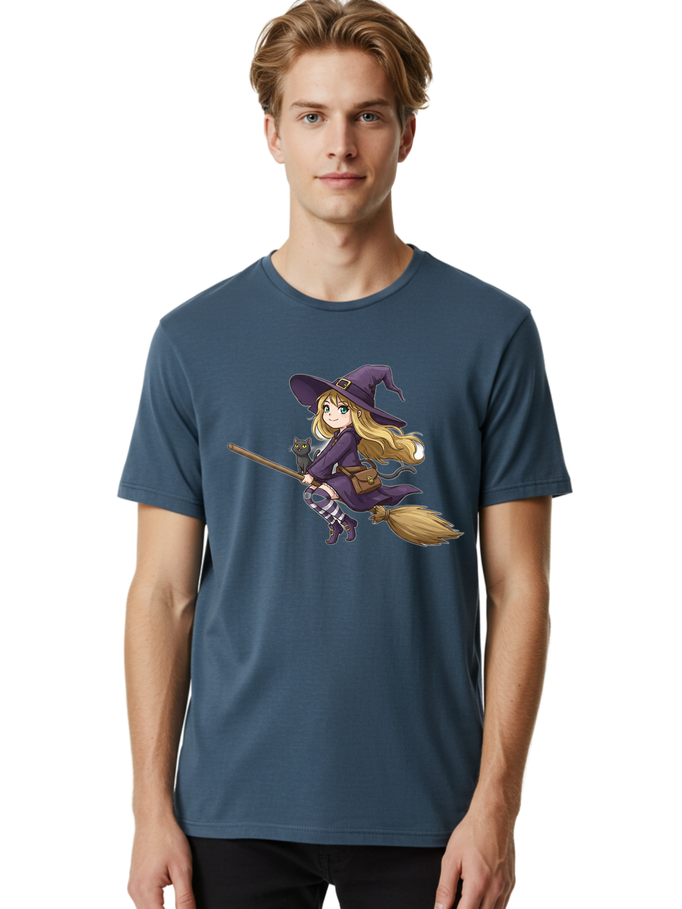 Witch-And-Cat-On-Broomstick Men'S Graphic Tee, 100% Cotton, Comfortable Casual Summer Wear, Machine Washable, Vintage Camera, Old Camera, Antique Camera, Black Camera, Classic Photography, Photography Equipment, Nostalgic Device, Film Camera, Bal617 26