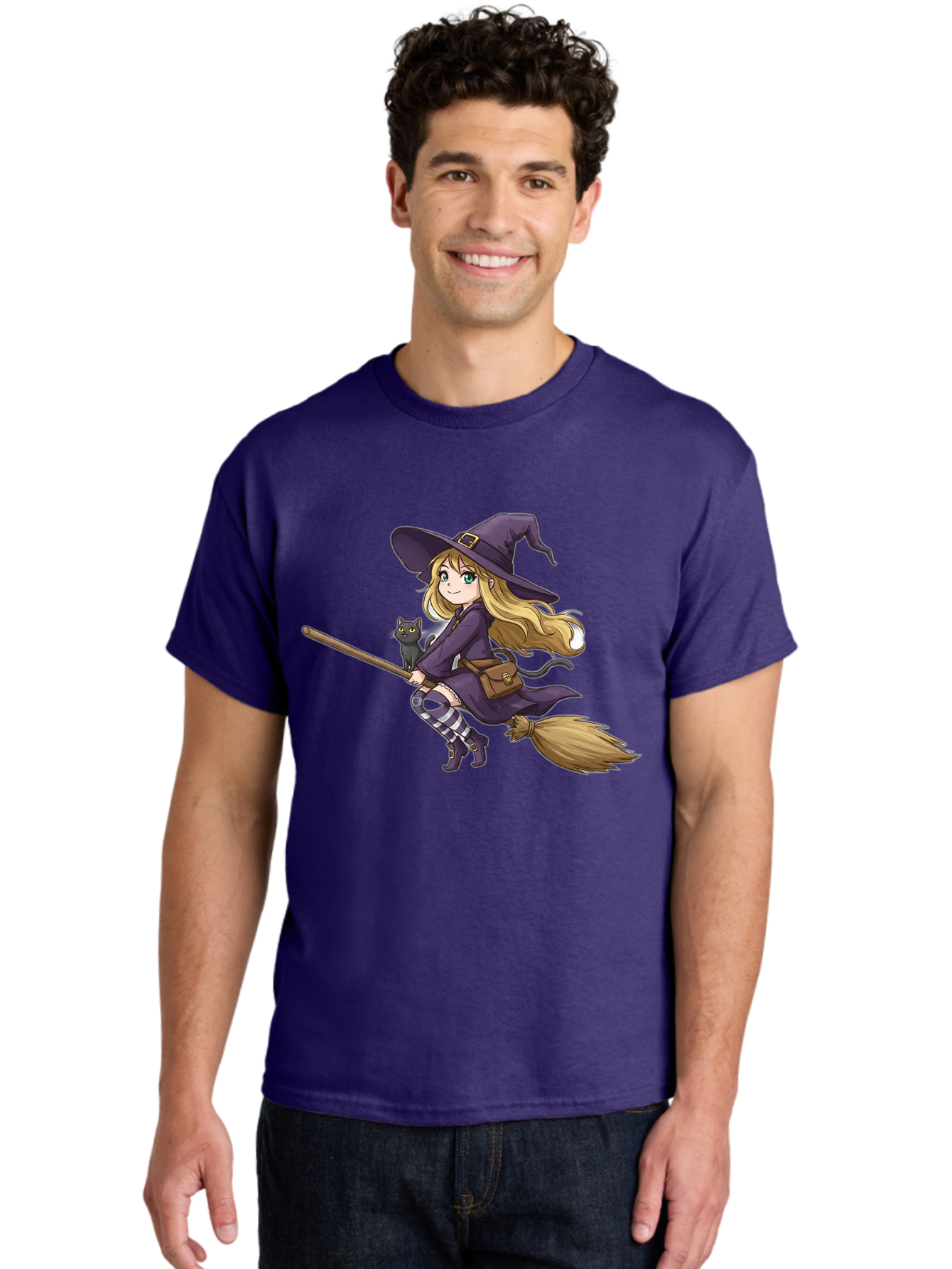 Witch-And-Cat-On-Broomstick Men'S Graphic Tee, 100% Cotton, Comfortable Casual Summer Wear, Machine Washable, Vintage Camera, Old Camera, Antique Camera, Black Camera, Classic Photography, Photography Equipment, Nostalgic Device, Film Camera, Bal617 16