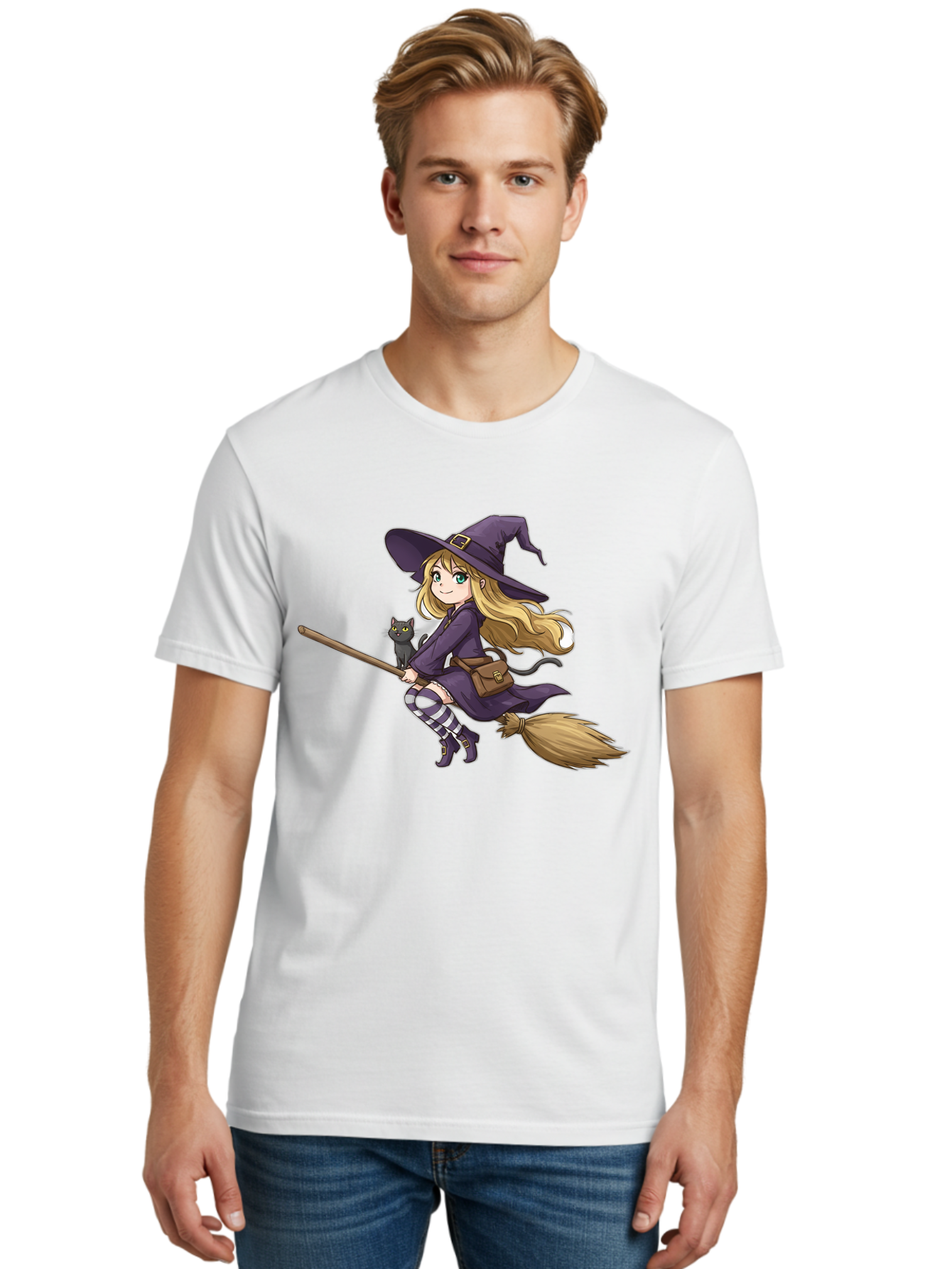 Witch-And-Cat-On-Broomstick Men'S Graphic Tee, 100% Cotton, Comfortable Casual Summer Wear, Machine Washable, Vintage Camera, Old Camera, Antique Camera, Black Camera, Classic Photography, Photography Equipment, Nostalgic Device, Film Camera, Bal617 22
